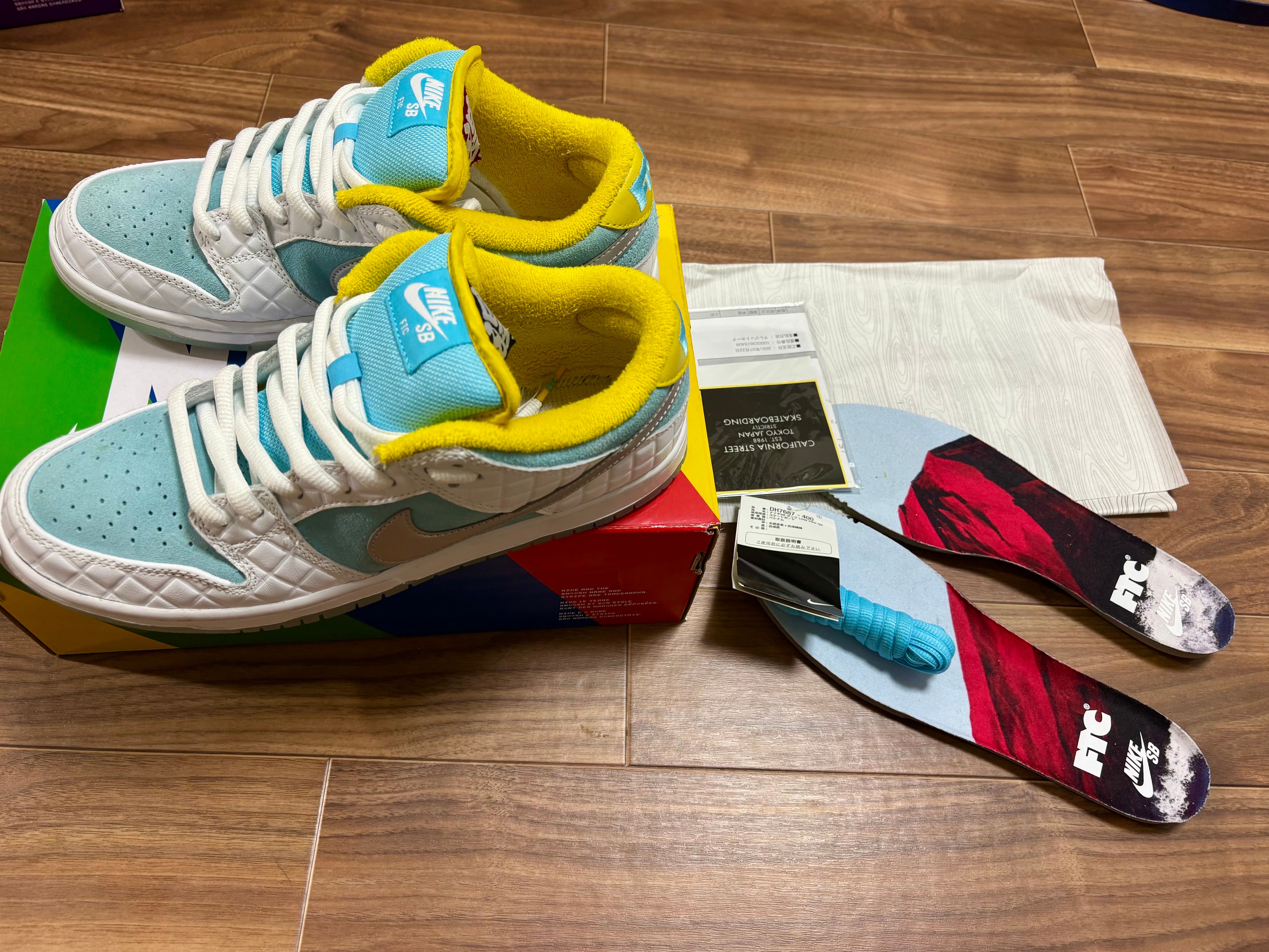 FTC × Nike SB Dunk Low "White/Blue"