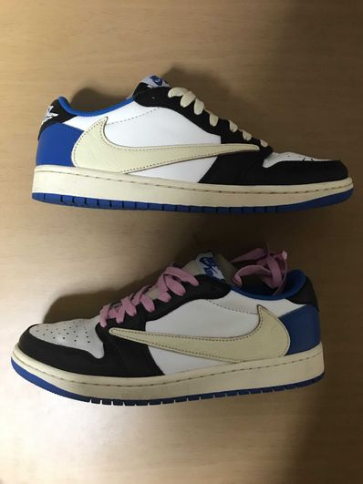 Travis Scott × fragment design × Nike Air Jordan 1 Low OG SP "Military Blue"