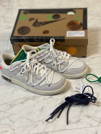 Off-White × Nike Dunk Low "Sail/Neutral Grey/Gridiron"