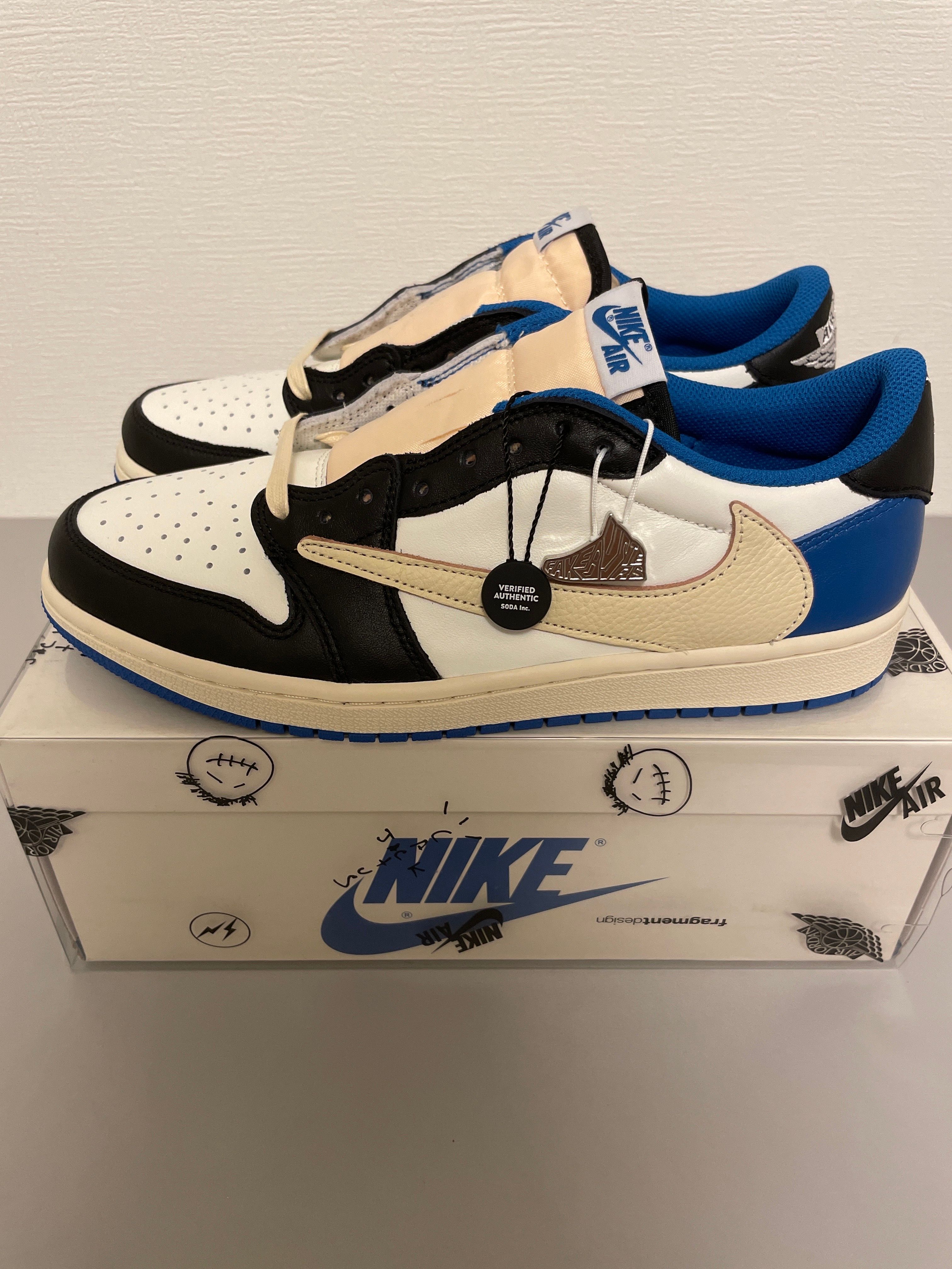Travis Scott × fragment design × Nike Air Jordan 1 Low OG SP "Military Blue"