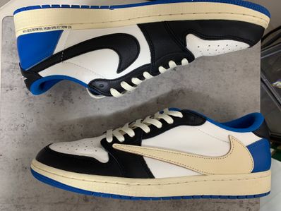 Travis Scott × fragment design × Nike Air Jordan 1 Low OG SP "Military Blue"