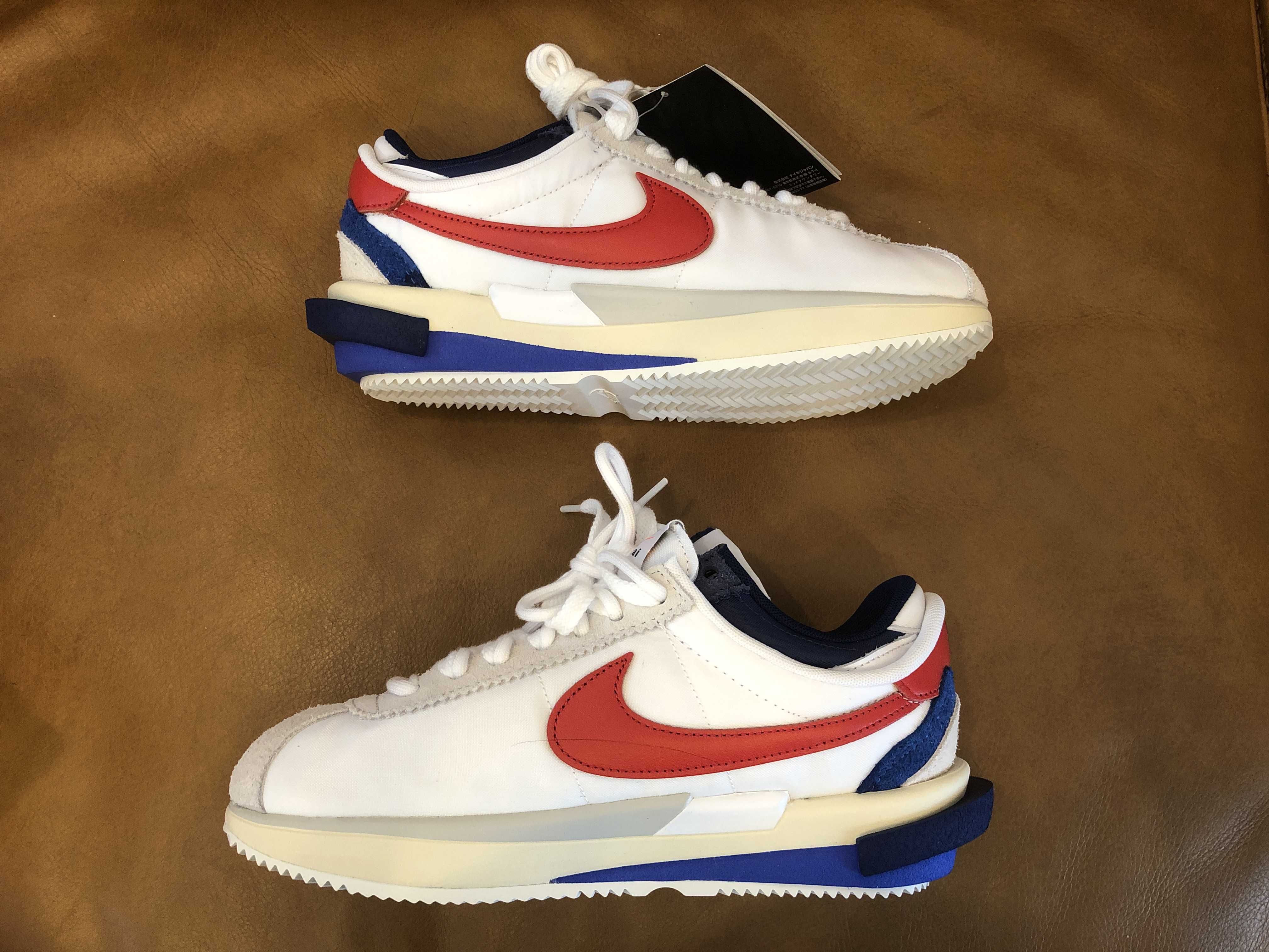 sacai × Nike Zoom Cortez "White and University Red"