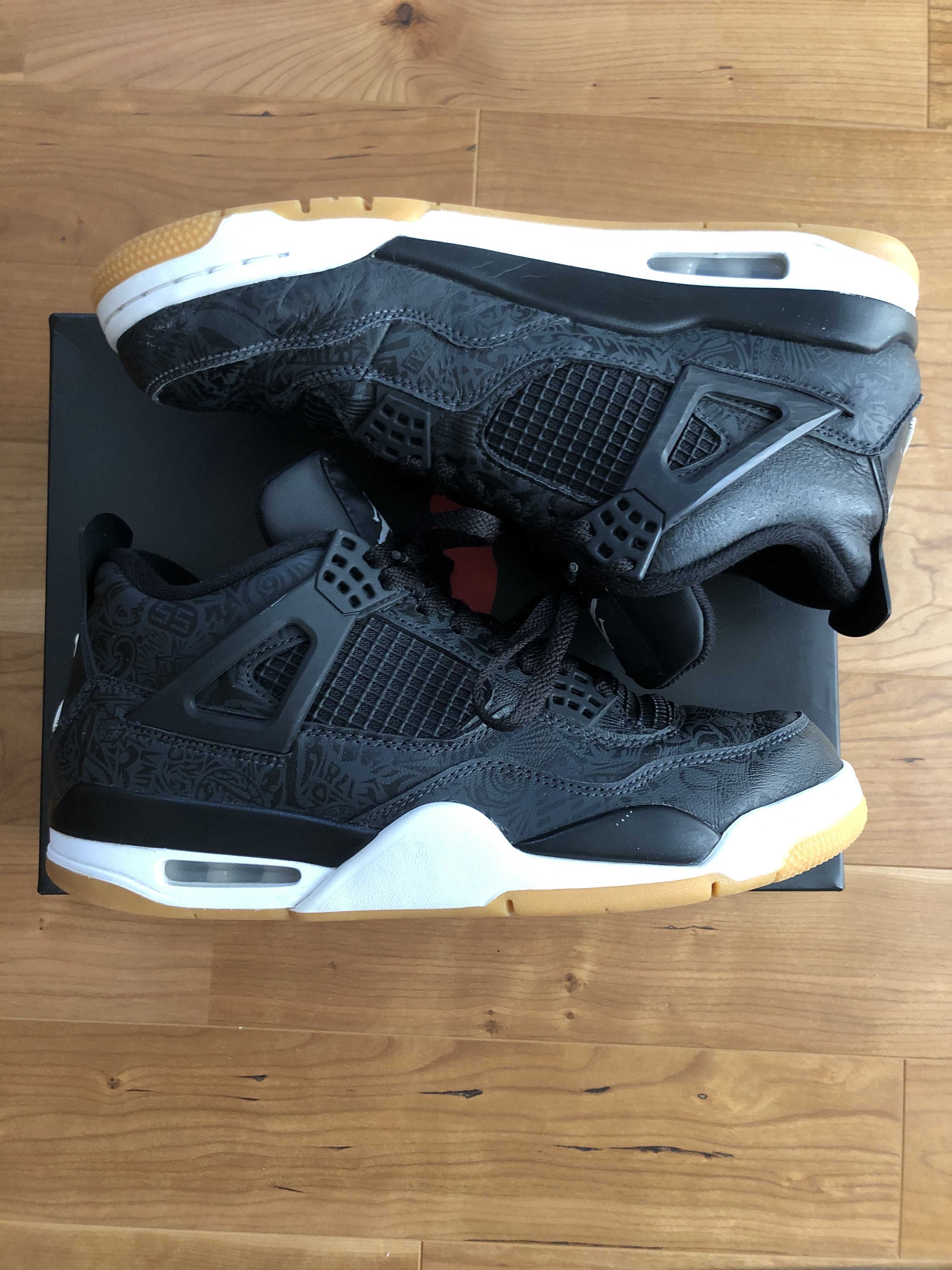 Nike Air Jordan 4 Retro "Laser Black/Gum"