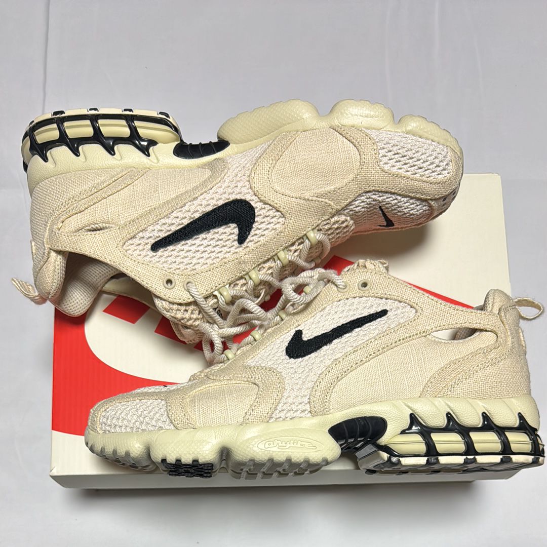 Stussy × Nike Air Zoom Spiridon CG 2 "Fossil/Black"