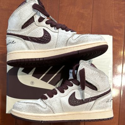 A Ma Maniere × Nike PS Air Jordan 1 RETRO High OG "Sail and Burundy"