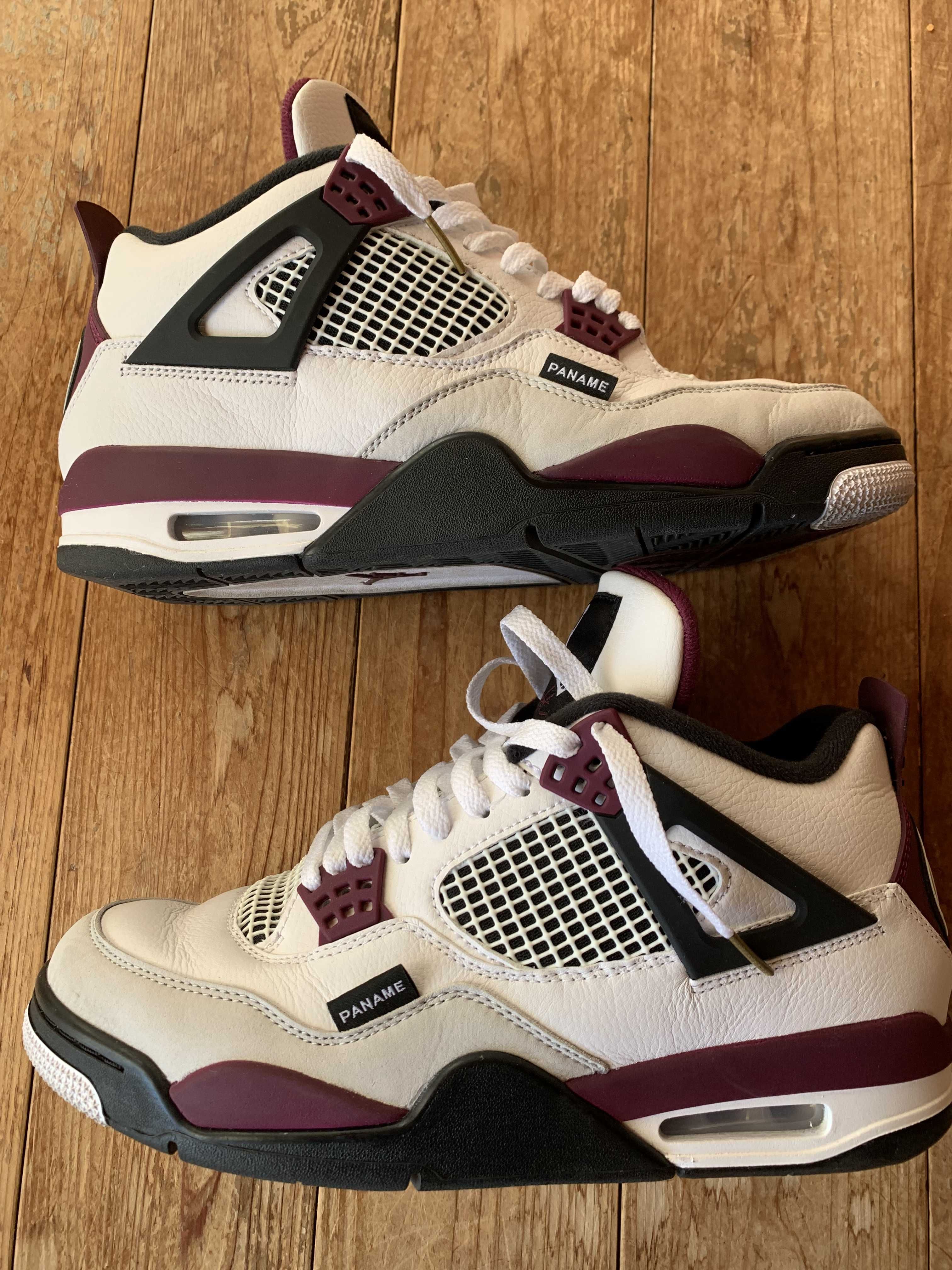 Paris Saint Germain ×Nike Air Jordan 4 Retro "White/Bordeaux/Neutral Gray"