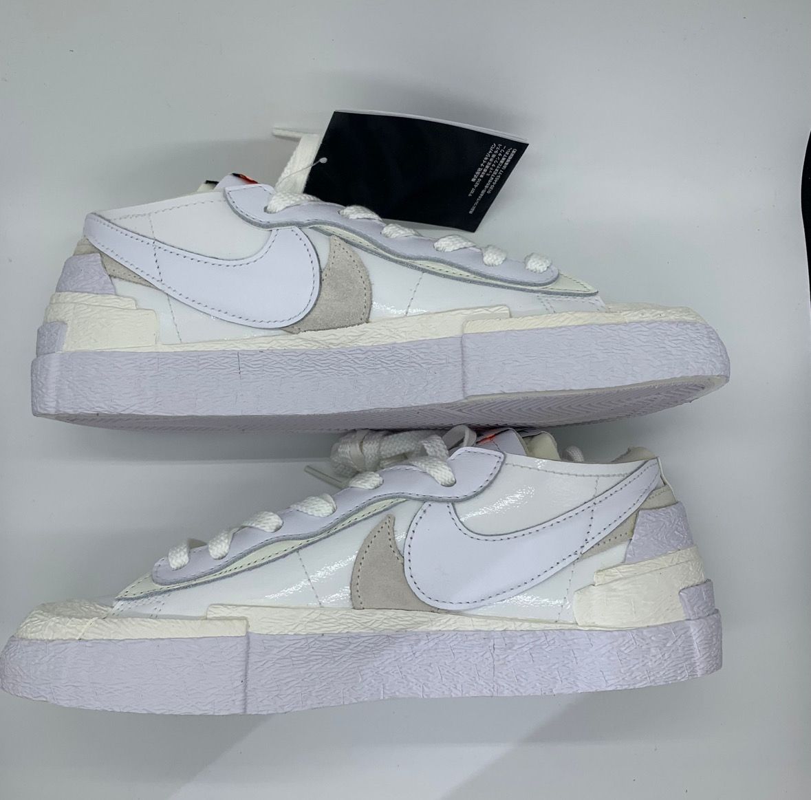 sacai × Nike Blazer Low "White Patent Leather"