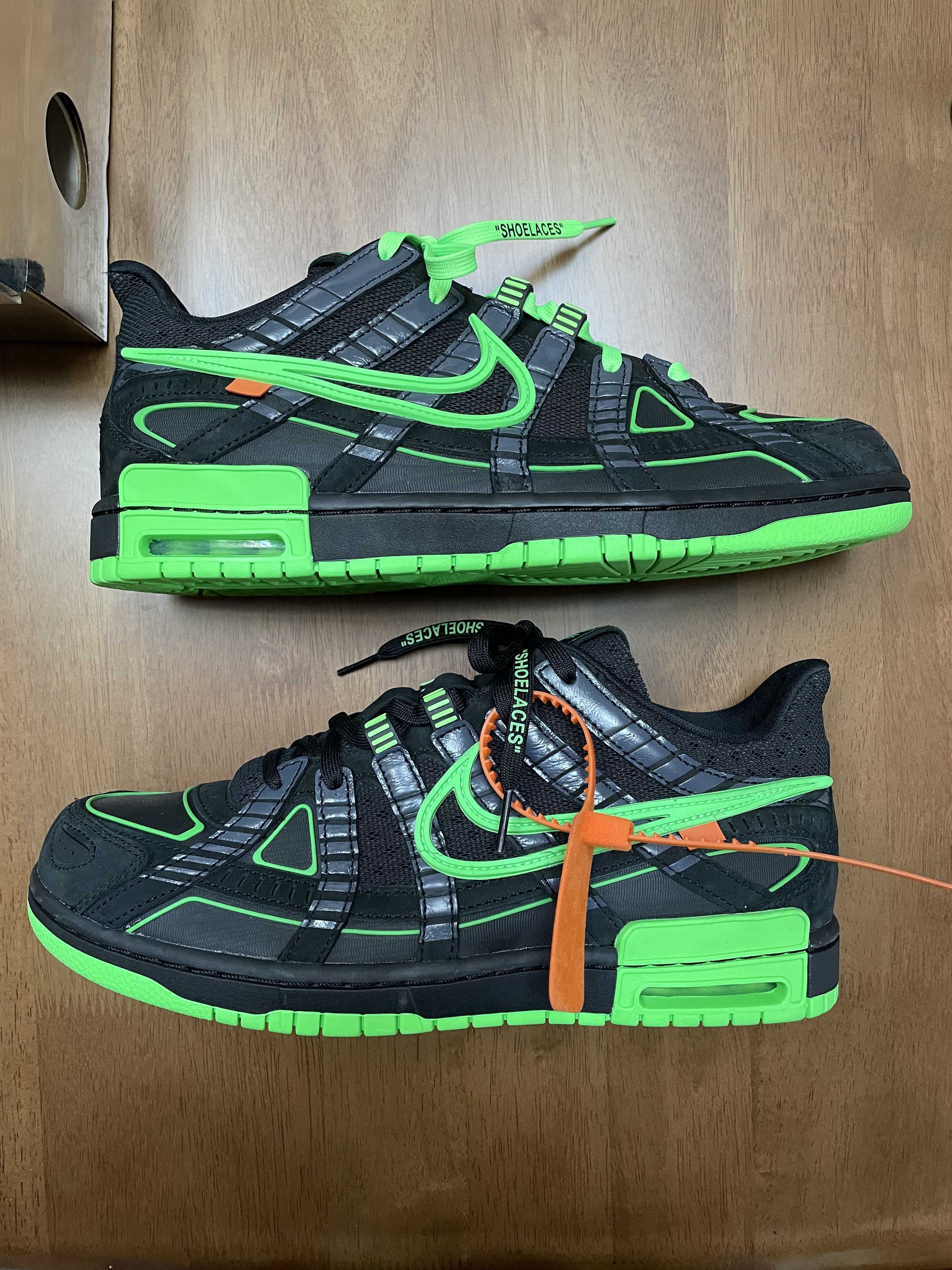 Off-White × Nike Air Rubber Dunk "Black/Green Strike"