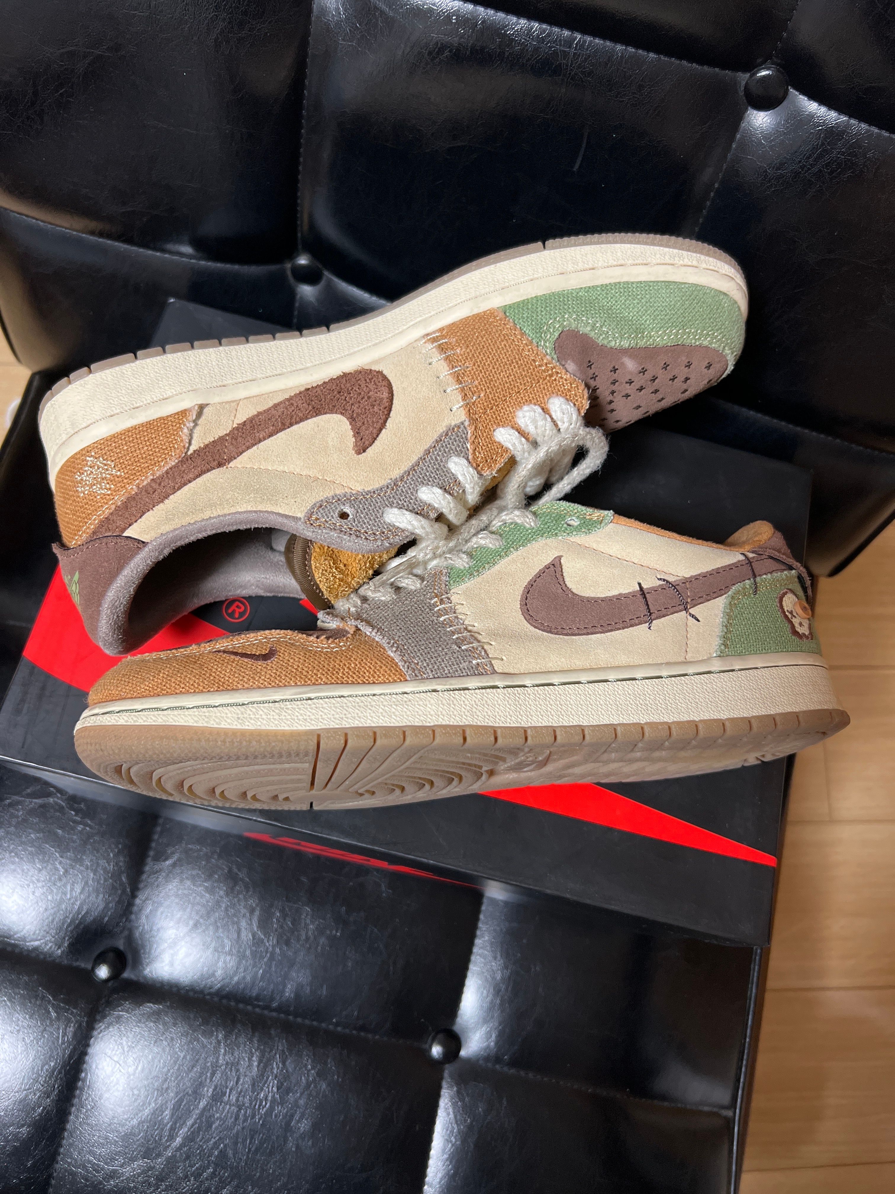 Zion Williamson × Nike Air Jordan 1 Low OG "Flax and Oil Green"