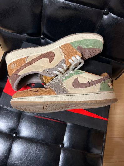 Zion Williamson × Nike Air Jordan 1 Low OG "Flax and Oil Green"
