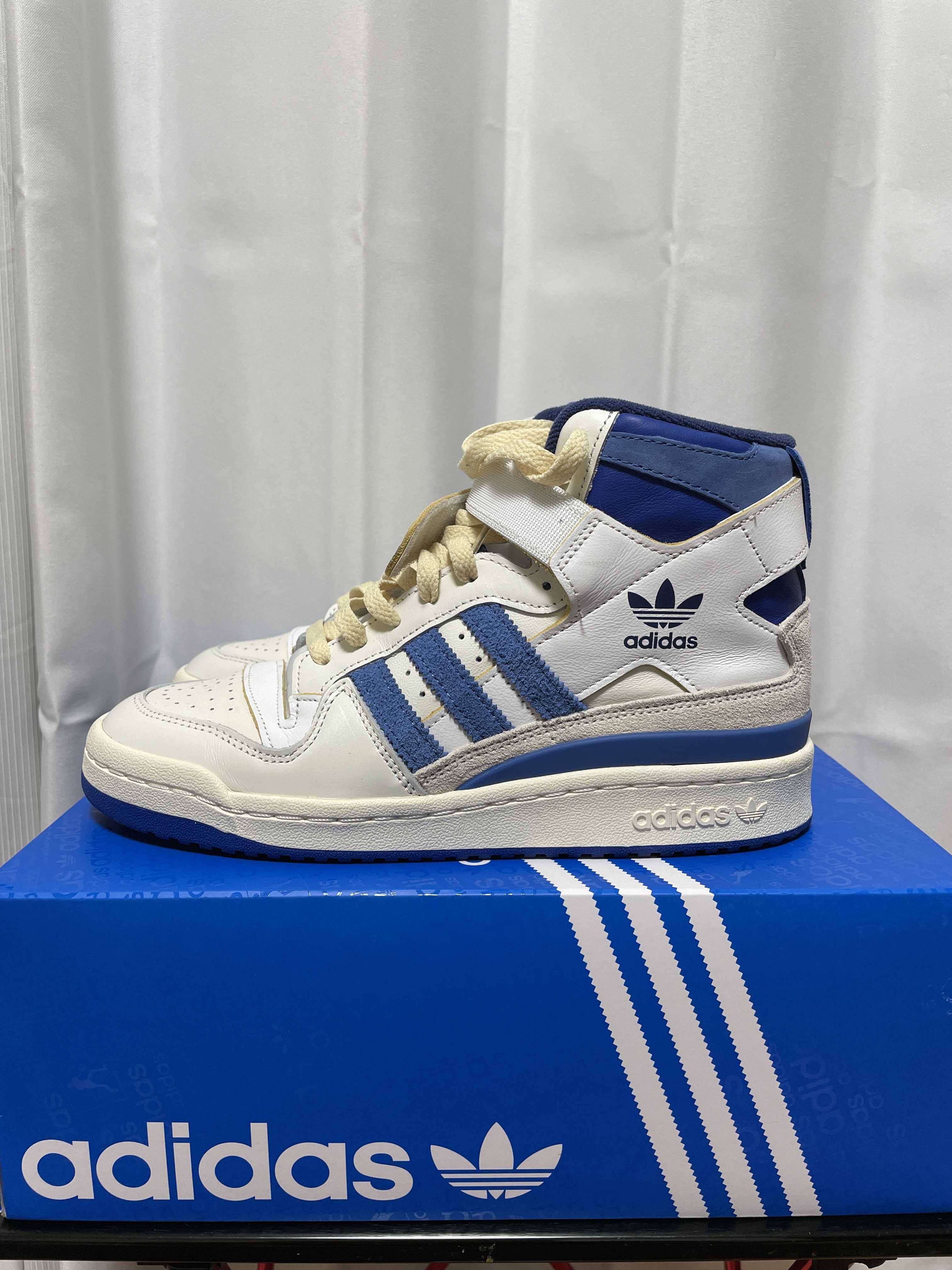 adidas Forum 84 High Blue Thread "Off White-Bright Blue/Footwear White"