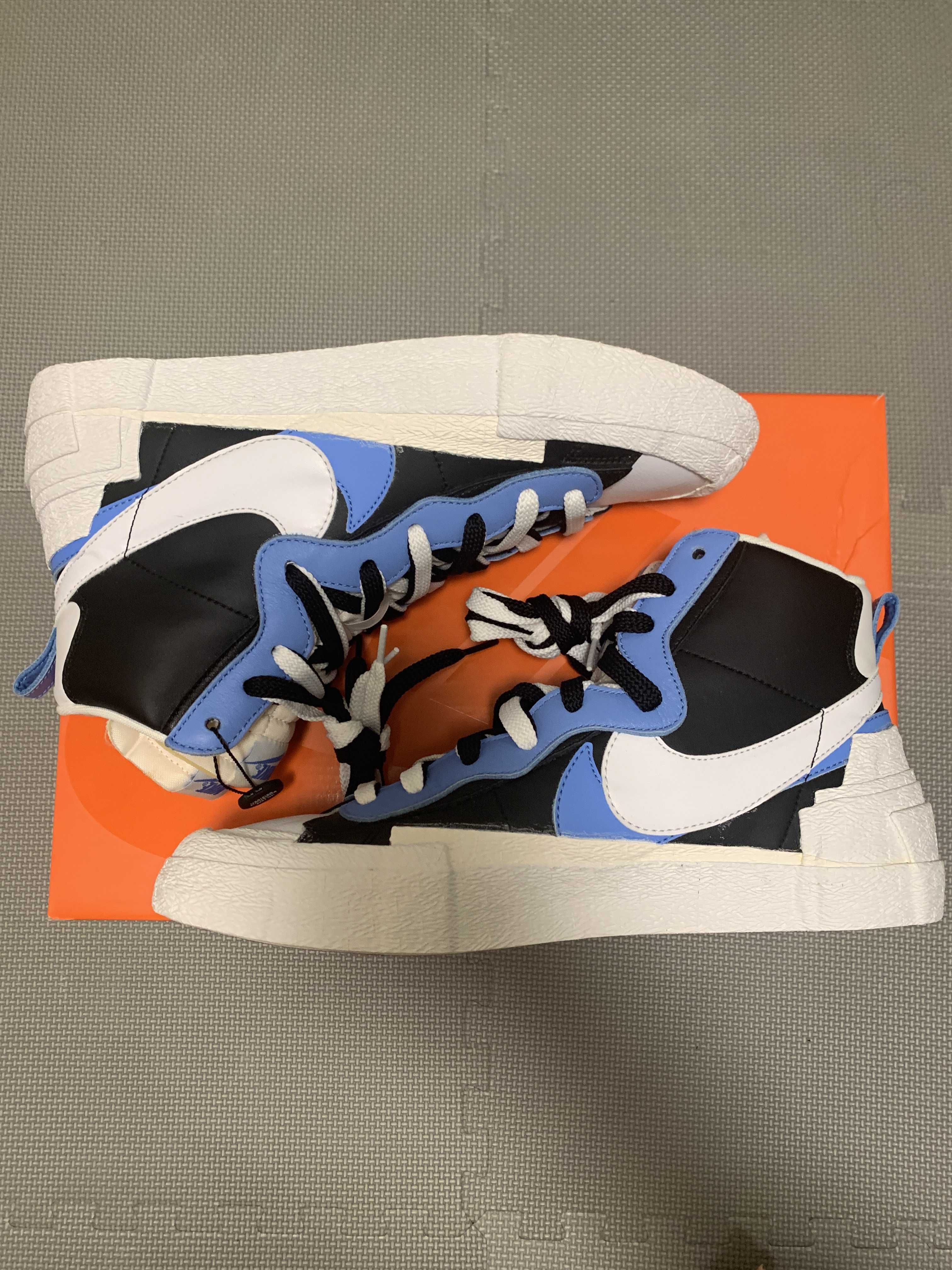 sacai × NIKE BLAZER MID "BLACK / BLUE"