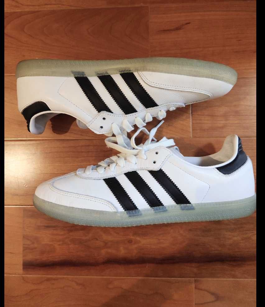 Jason Dill × adidas Skateboarding Samba "White/Core Black & Gold"