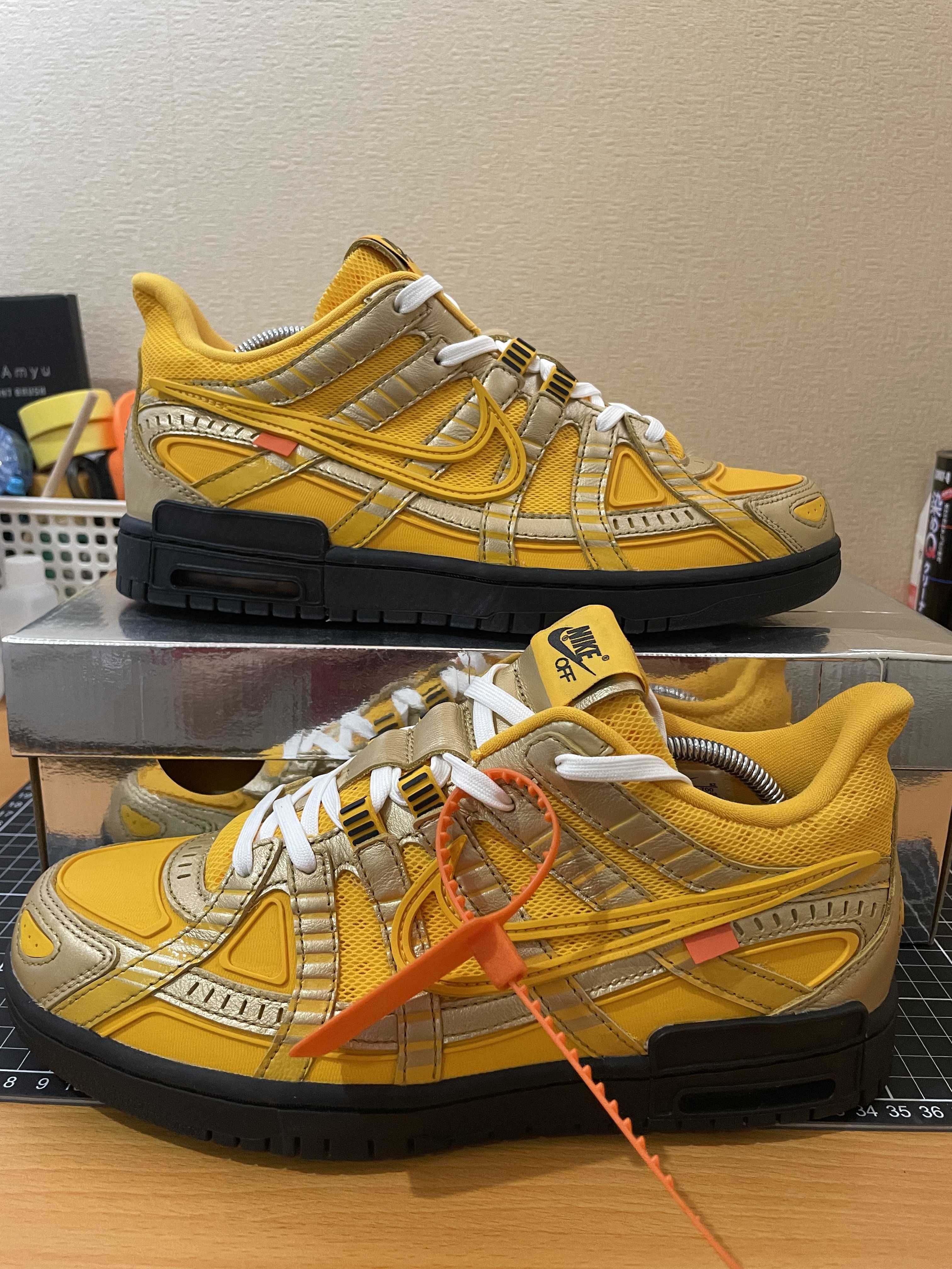 Off-White × Nike Air Rubber Dunk "University Gold"