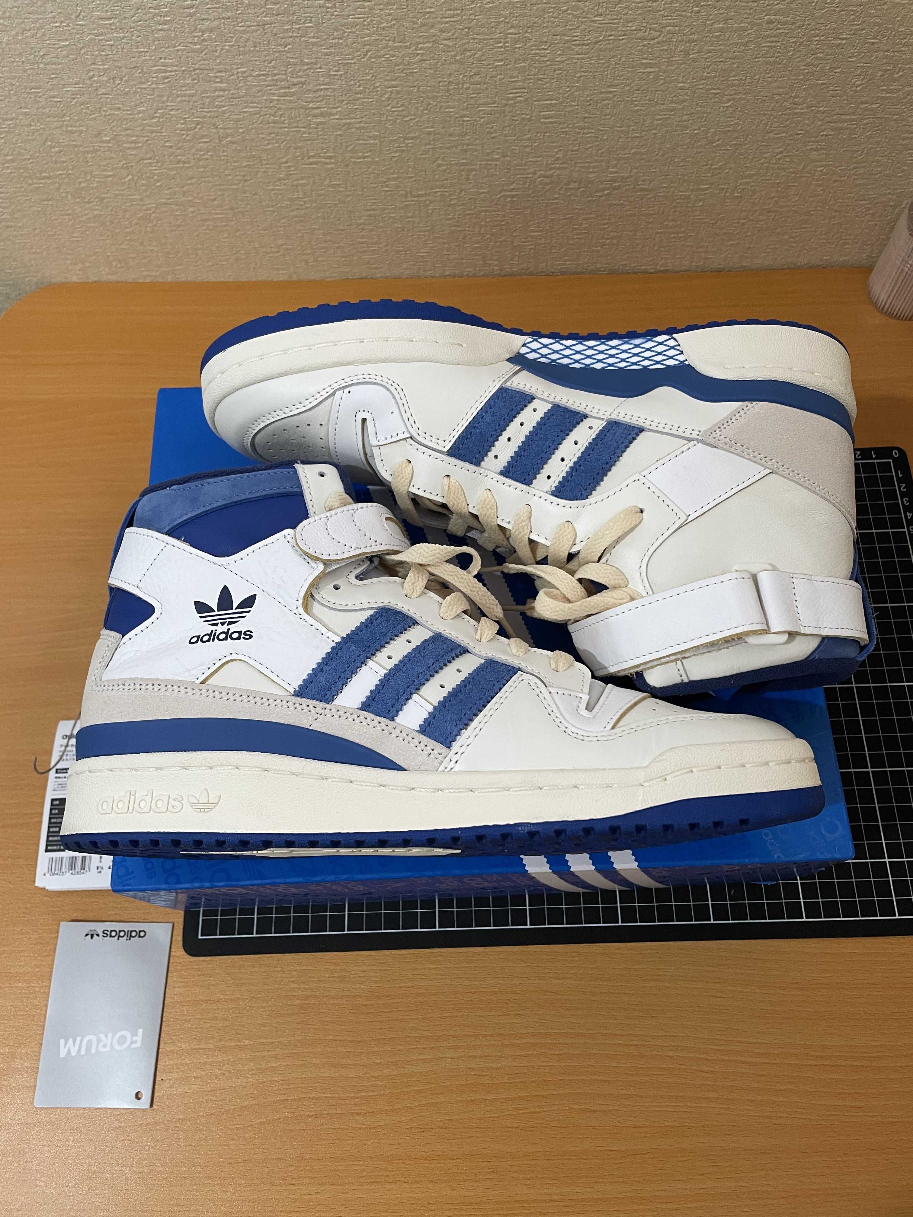 adidas Forum 84 High Blue Thread "Off White-Bright Blue/Footwear White"