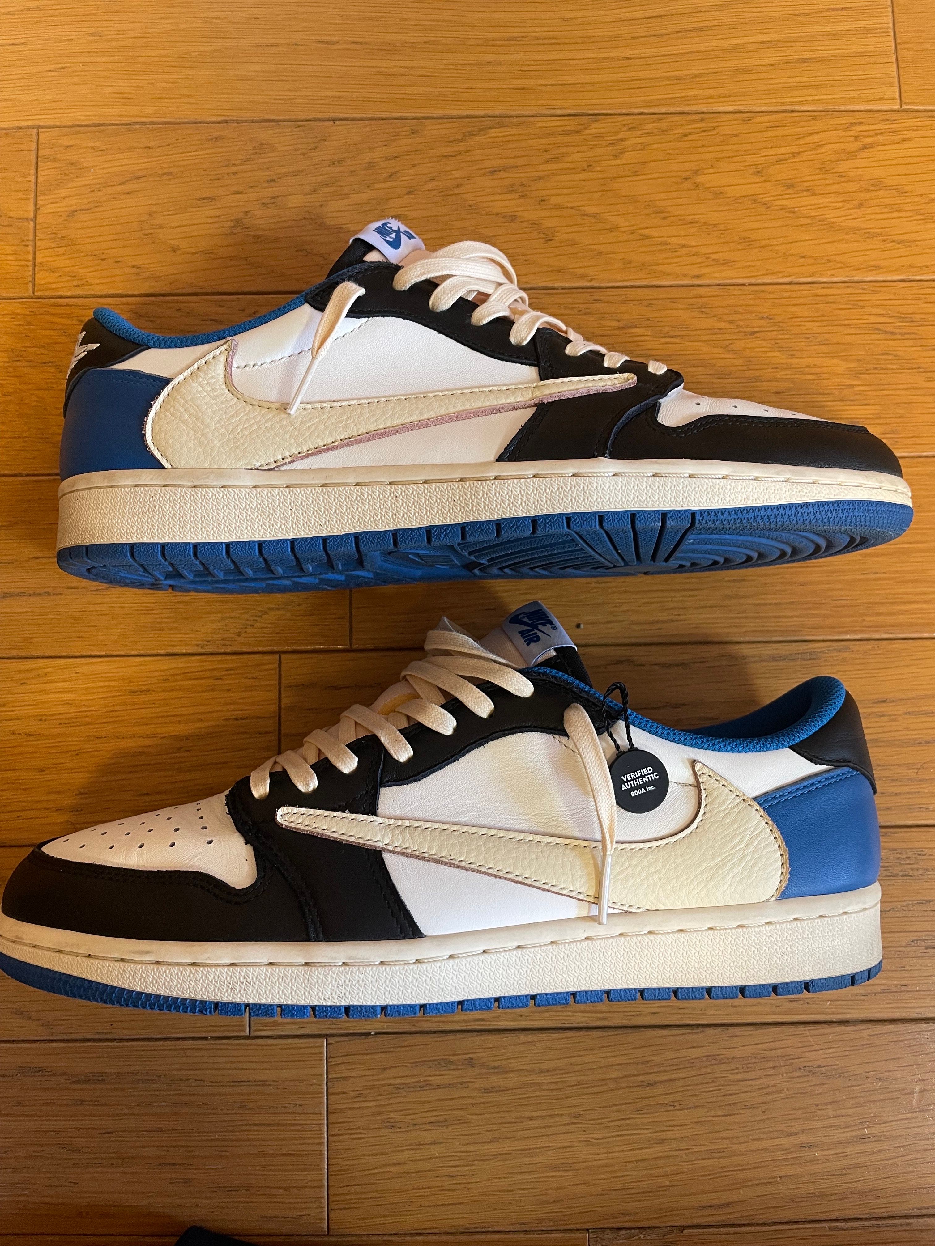 Travis Scott × fragment design × Nike Air Jordan 1 Low OG SP "Military Blue"