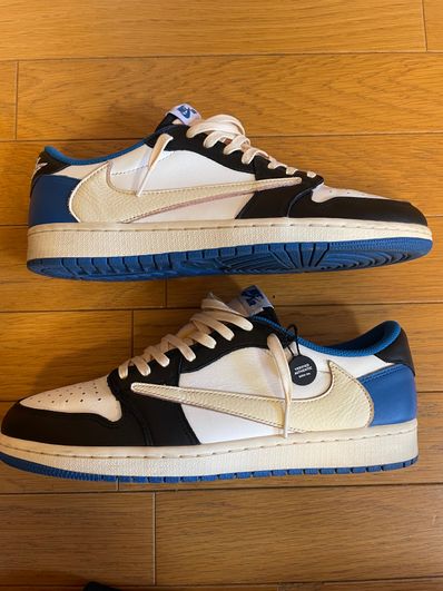 Travis Scott × fragment design × Nike Air Jordan 1 Low OG SP "Military Blue"