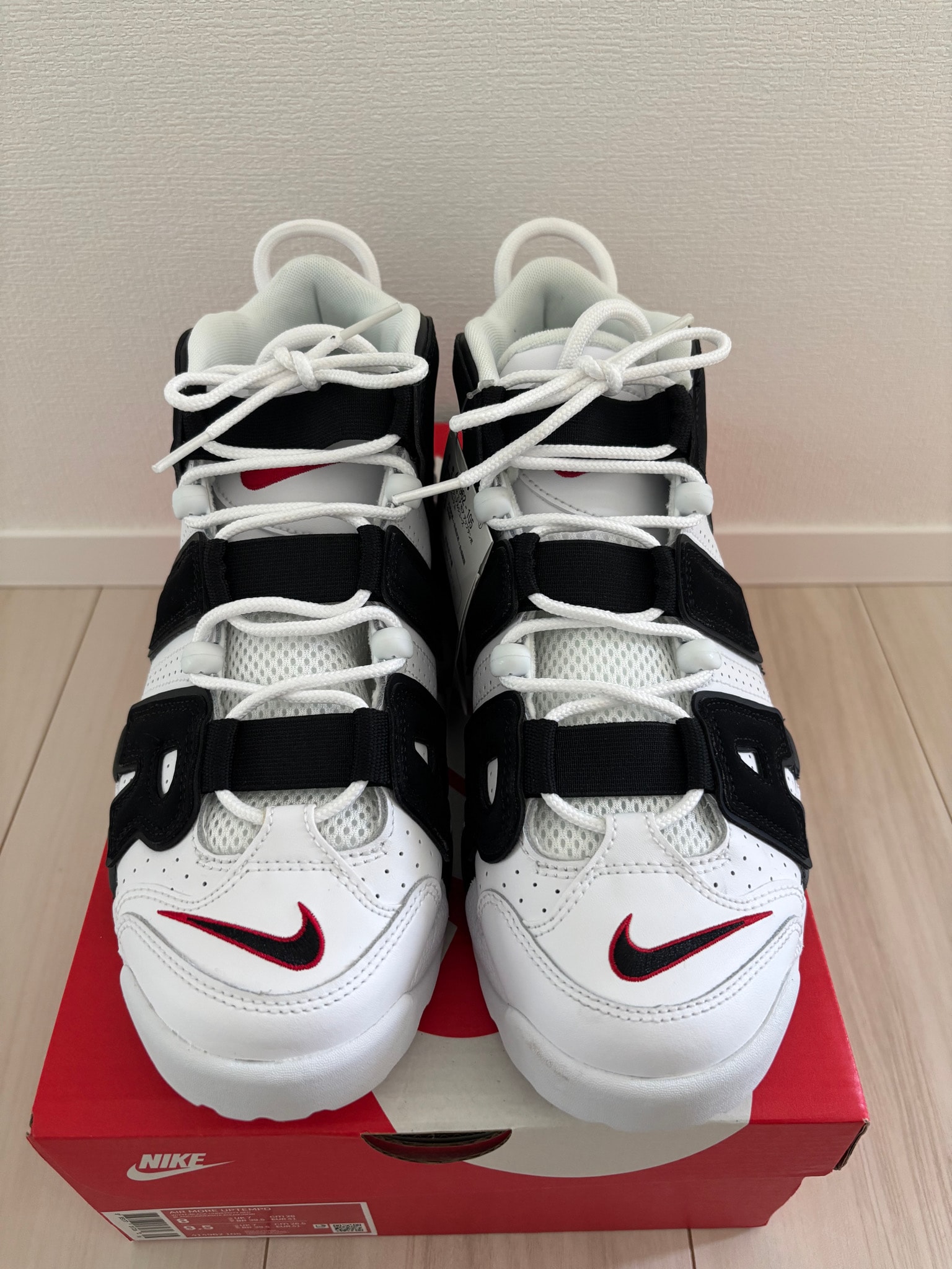 NIKE AIR MORE UPTEMPO "WHITE/BLACK/UNIVERSITY RED"(2020)