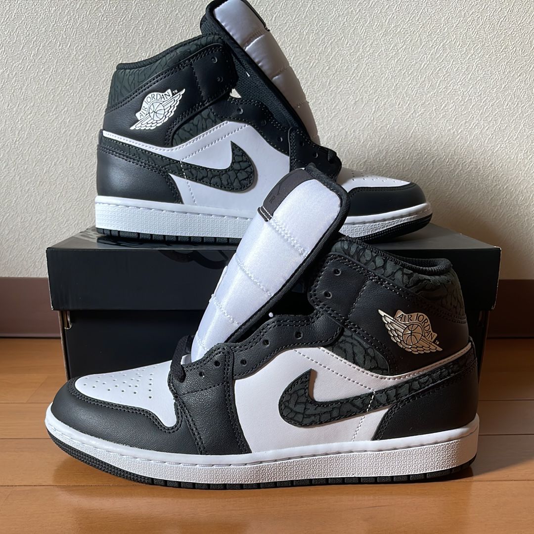 Nike Air Jordan 1 Mid "Panda Elephant/Safari"