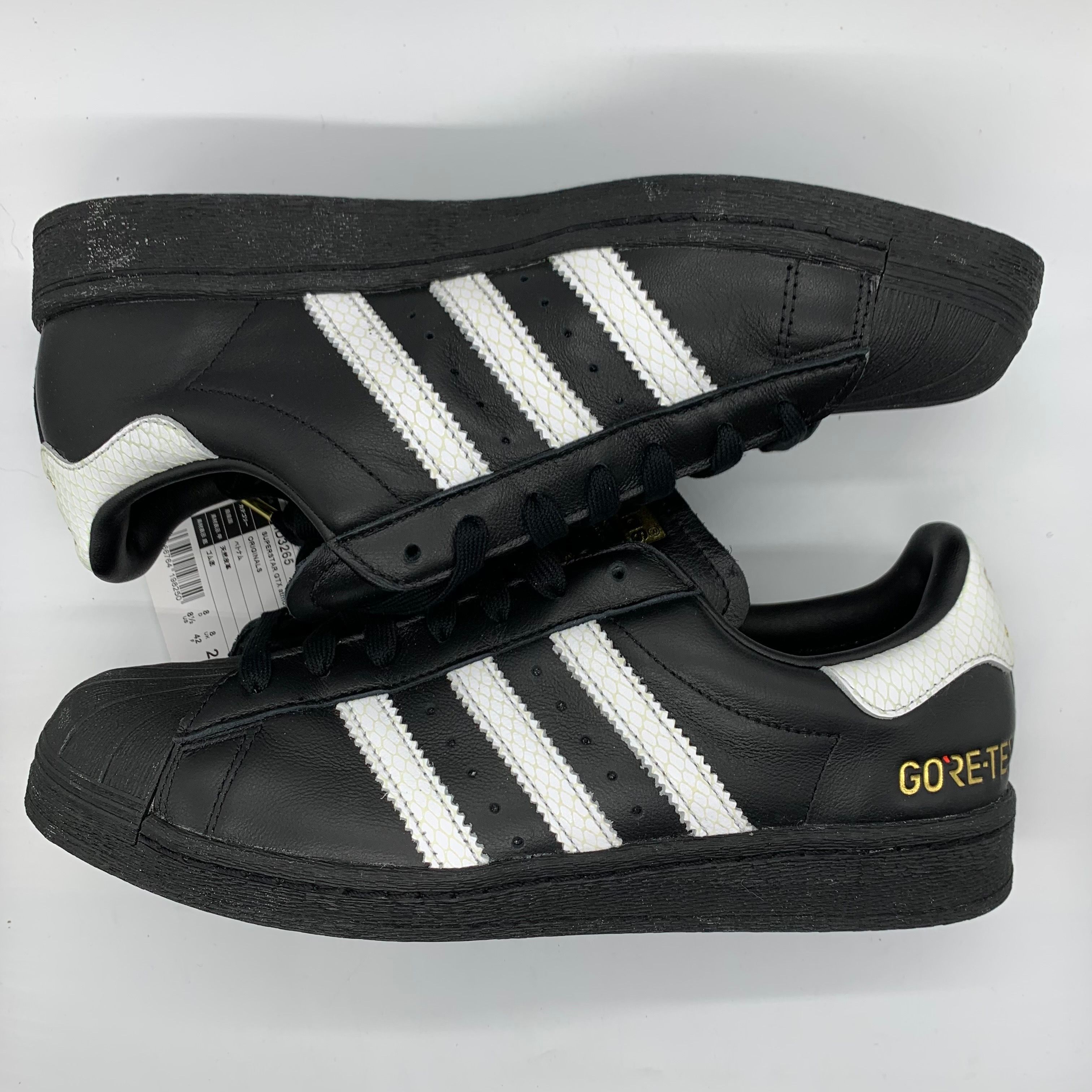 atmos Exclusive adidas Superstar 82 GORE-TEX "Core Black/Footwear White/Gold Metallic"