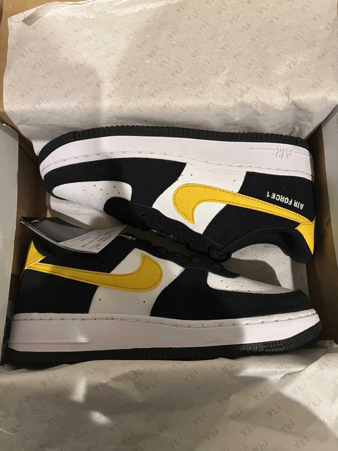 Nike GS Air Force 1 Low '07 LV8 Atheletic Club "Black/Dark Sulfur"