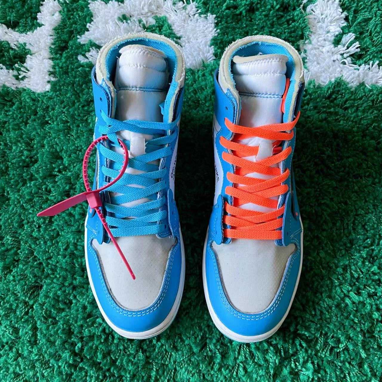 Off-White × Nike Air Jordan 1 High UNC "White/Dark Powder Blue"