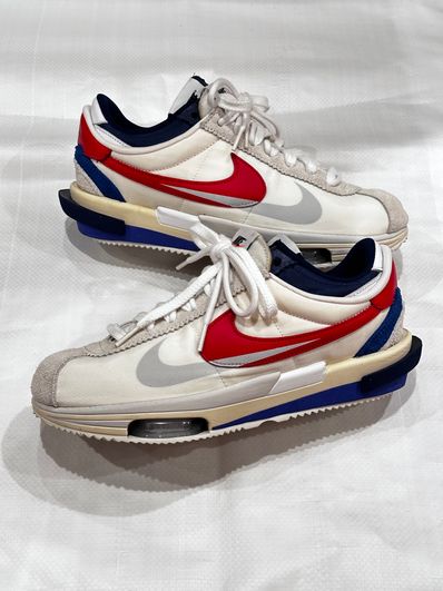 sacai × Nike Zoom Cortez "White and University Red"