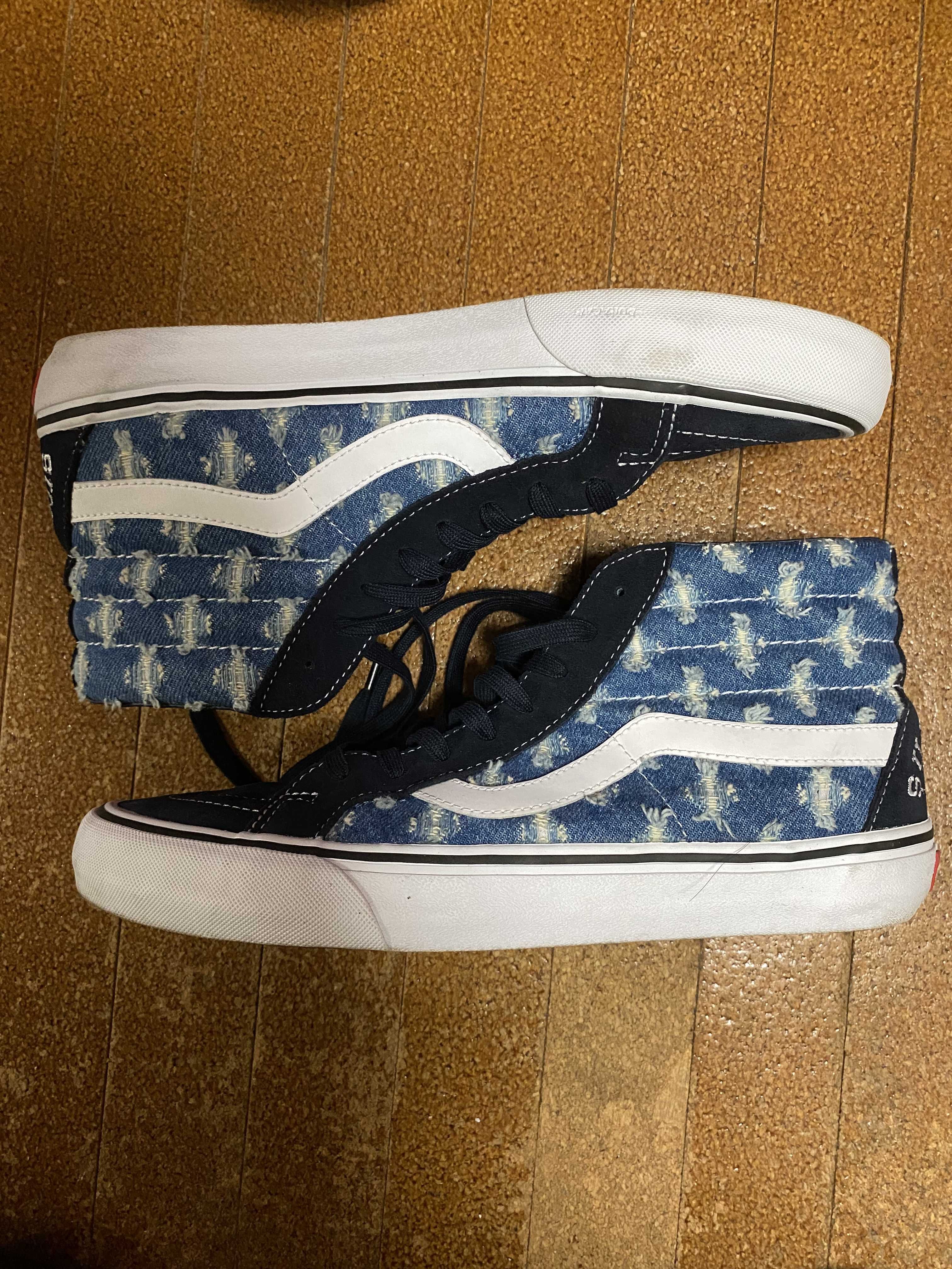 Supreme × Vans Sk8-Hi Hole Punch Denim "Blue"