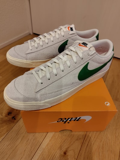 Nike Blazer Low '77 PRM "Summit White/Coconut Milk/Safety Orange/Kelly Green"