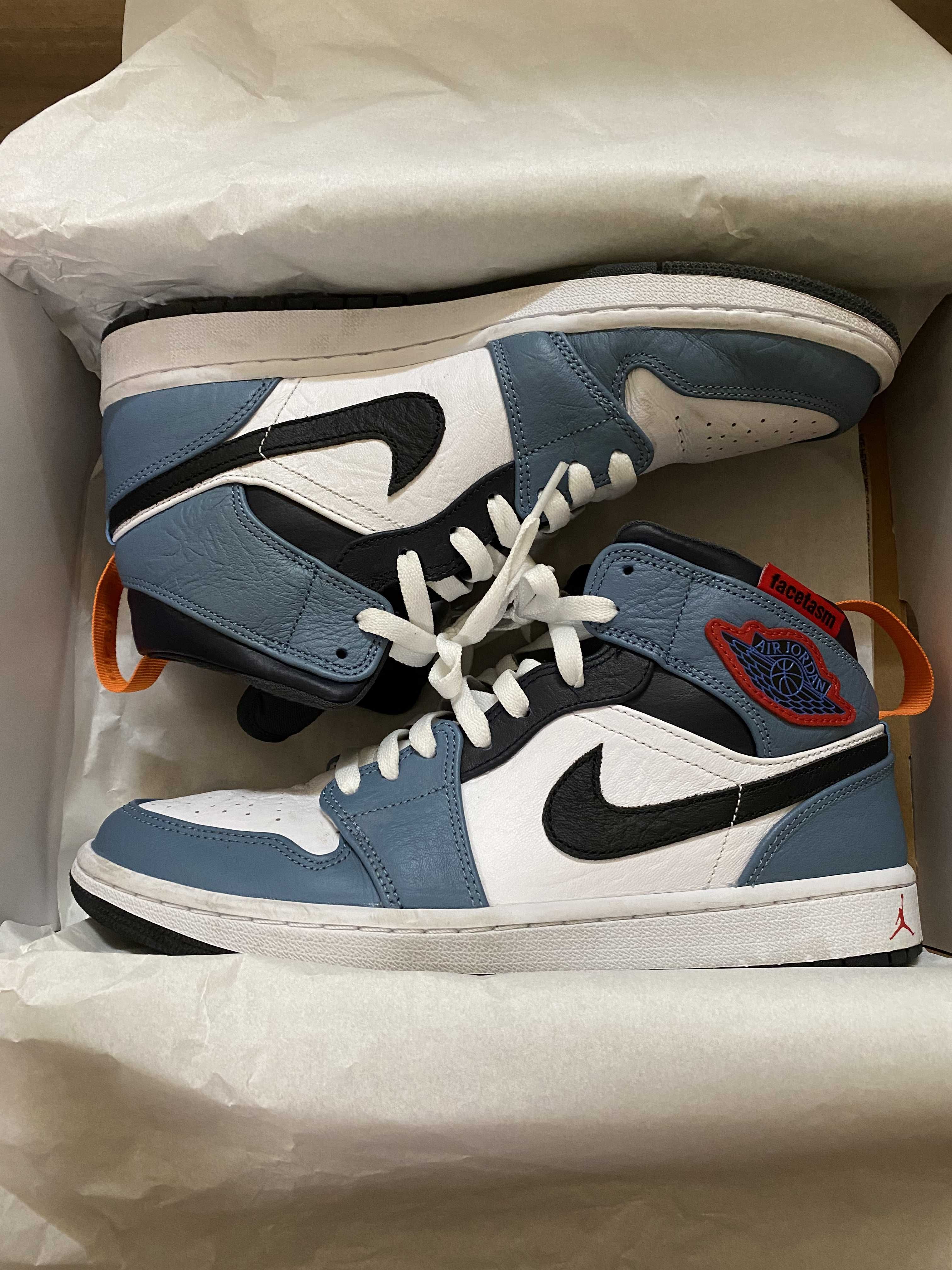 FACETASM × Nike Air Jordan 1 Mid "White/Navy"