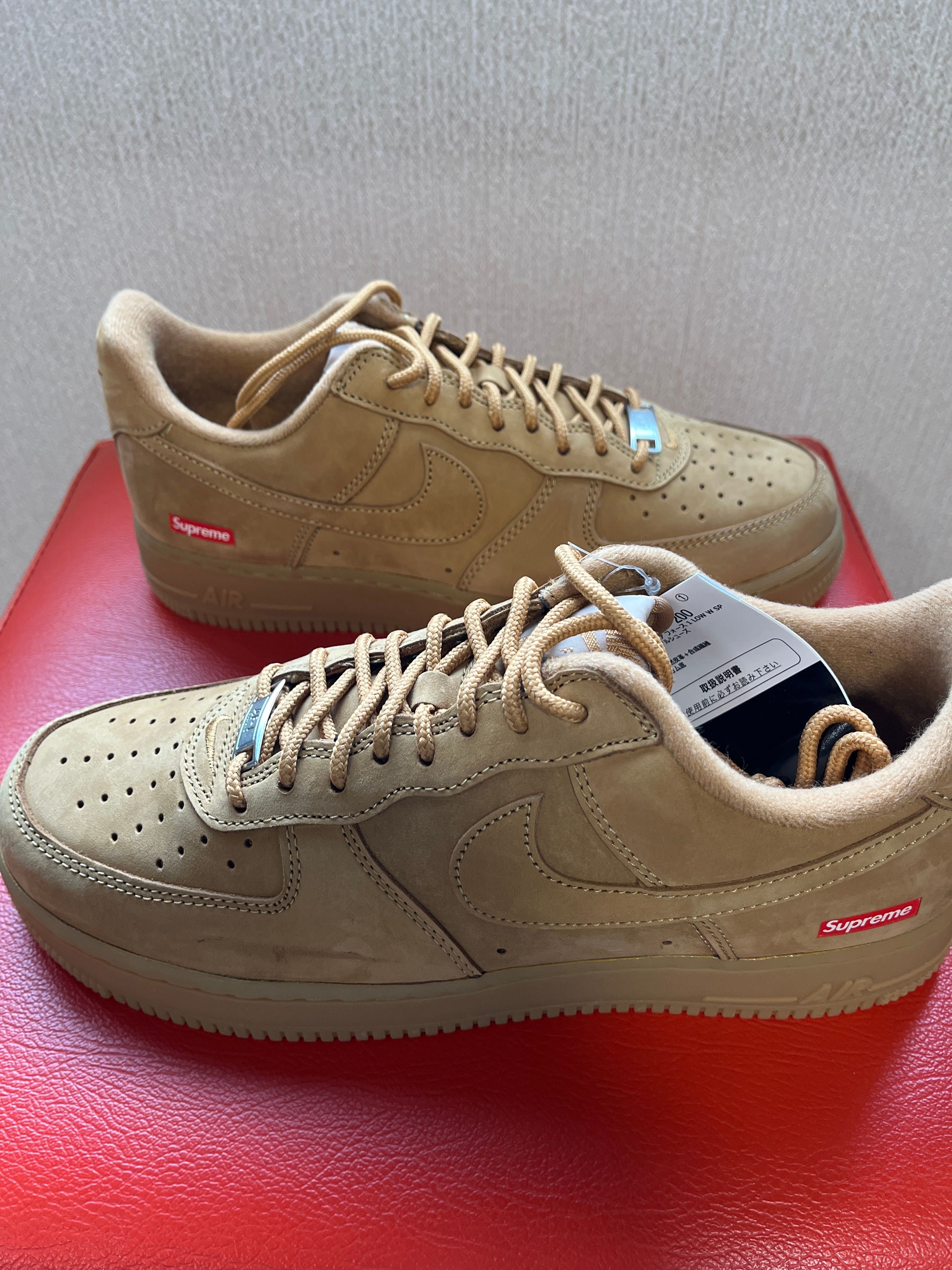 Supreme × Nike Air Force 1 Low "Flax/Wheat"