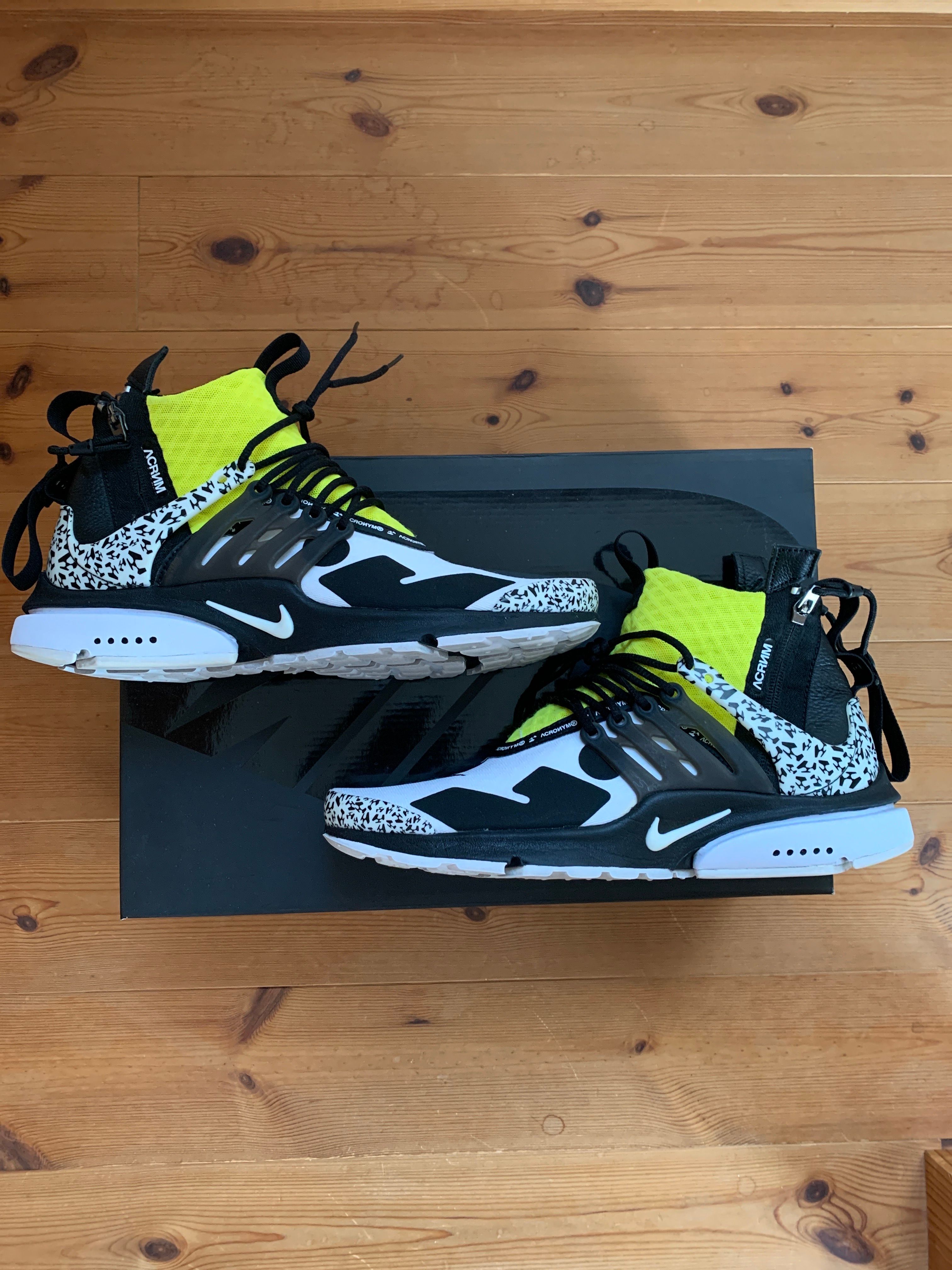 ACRONYM × Nike Air Presto Mid "White/Black/Dynamic Yellow"
