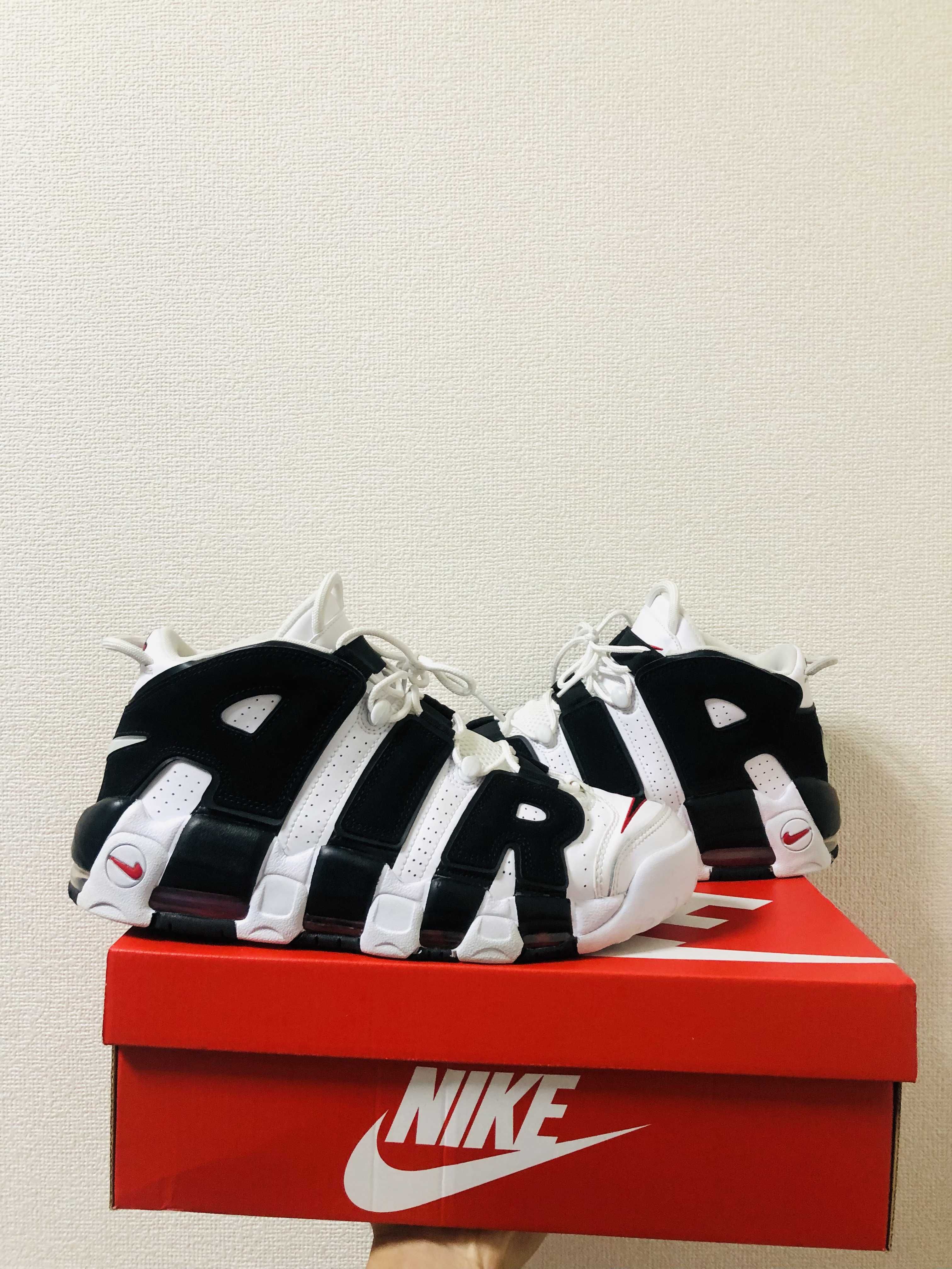 NIKE AIR MORE UPTEMPO "WHITE/BLACK/UNIVERSITY RED"(2020)