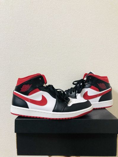 Nike Air Jordan 1 Mid "White/Gym Red Black"