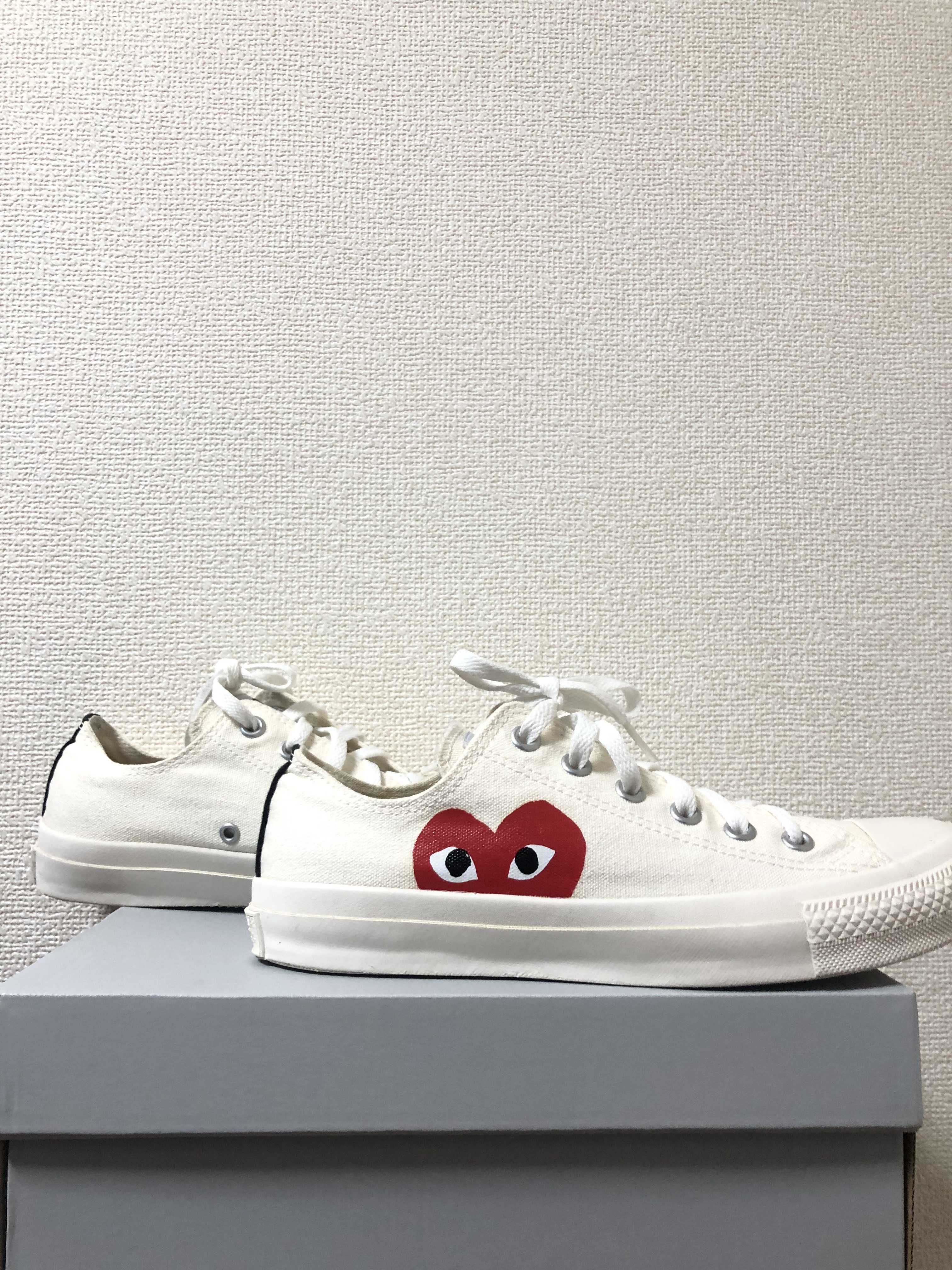 取り扱い不可:CDG PLAY × CONVERSE CHUCK TAYLOR 70 LOW "WHITE"