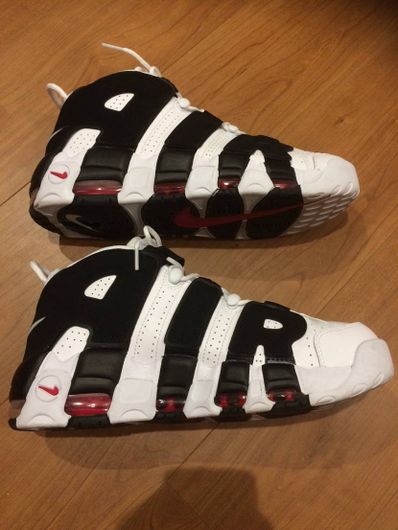 NIKE AIR MORE UPTEMPO "WHITE/BLACK/UNIVERSITY RED"(2020)
