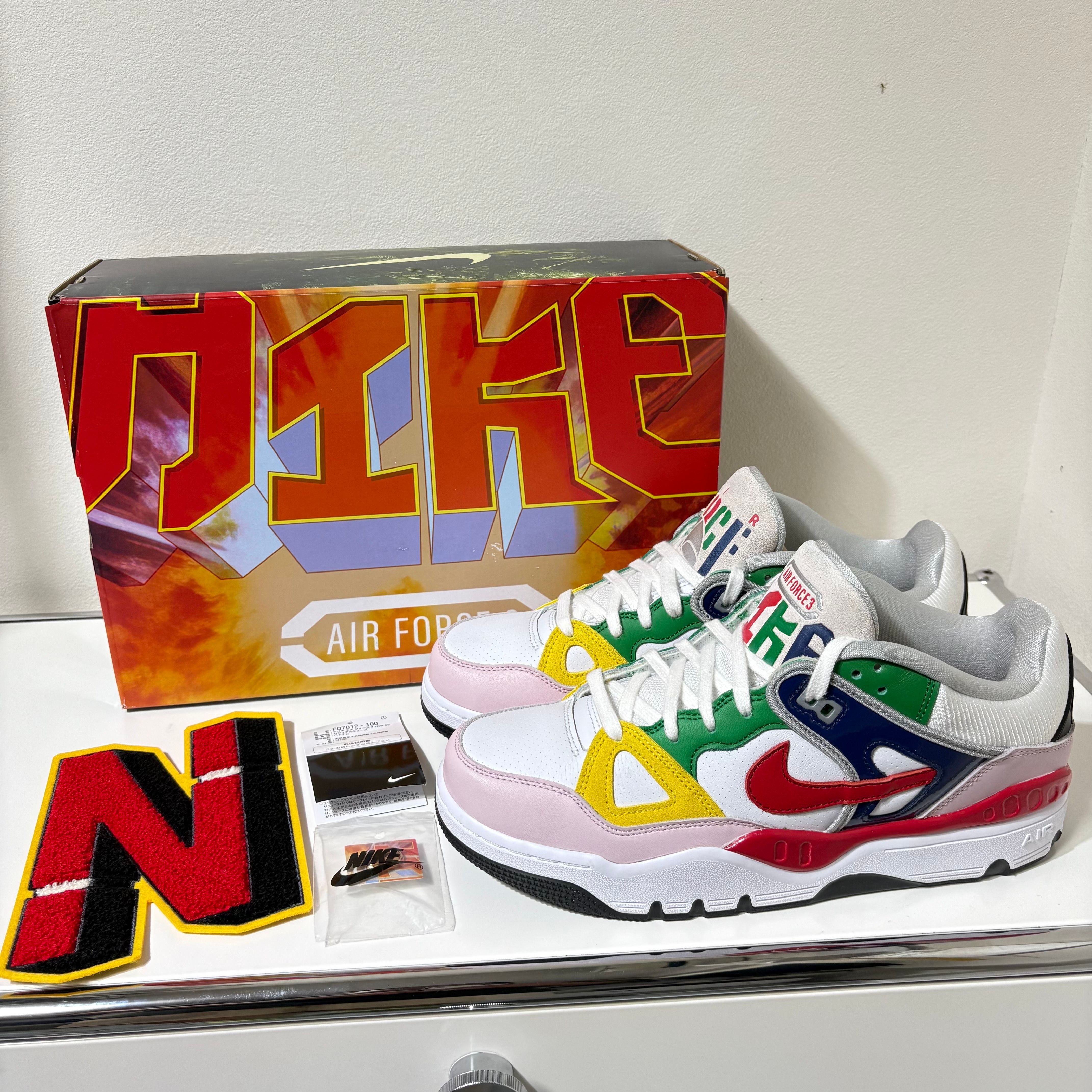 NIGO® × Nike Air Force 3 Low SP "White/Blue Void and Tour Yellow" (Heel Logo "NIGO")