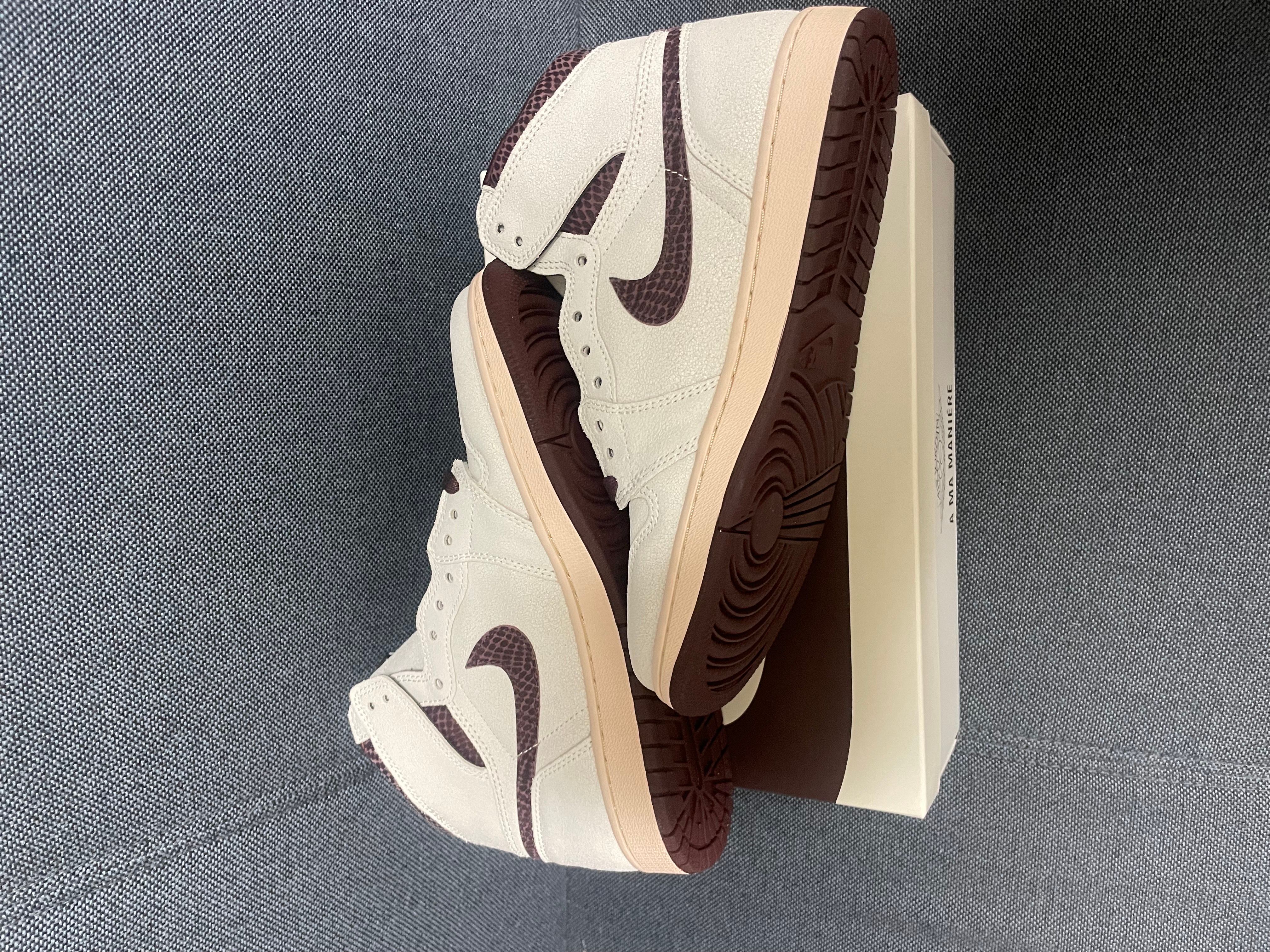 A Ma Maniere × Nike Air Jordan 1 Retro High OG "Sail and Burgundy"