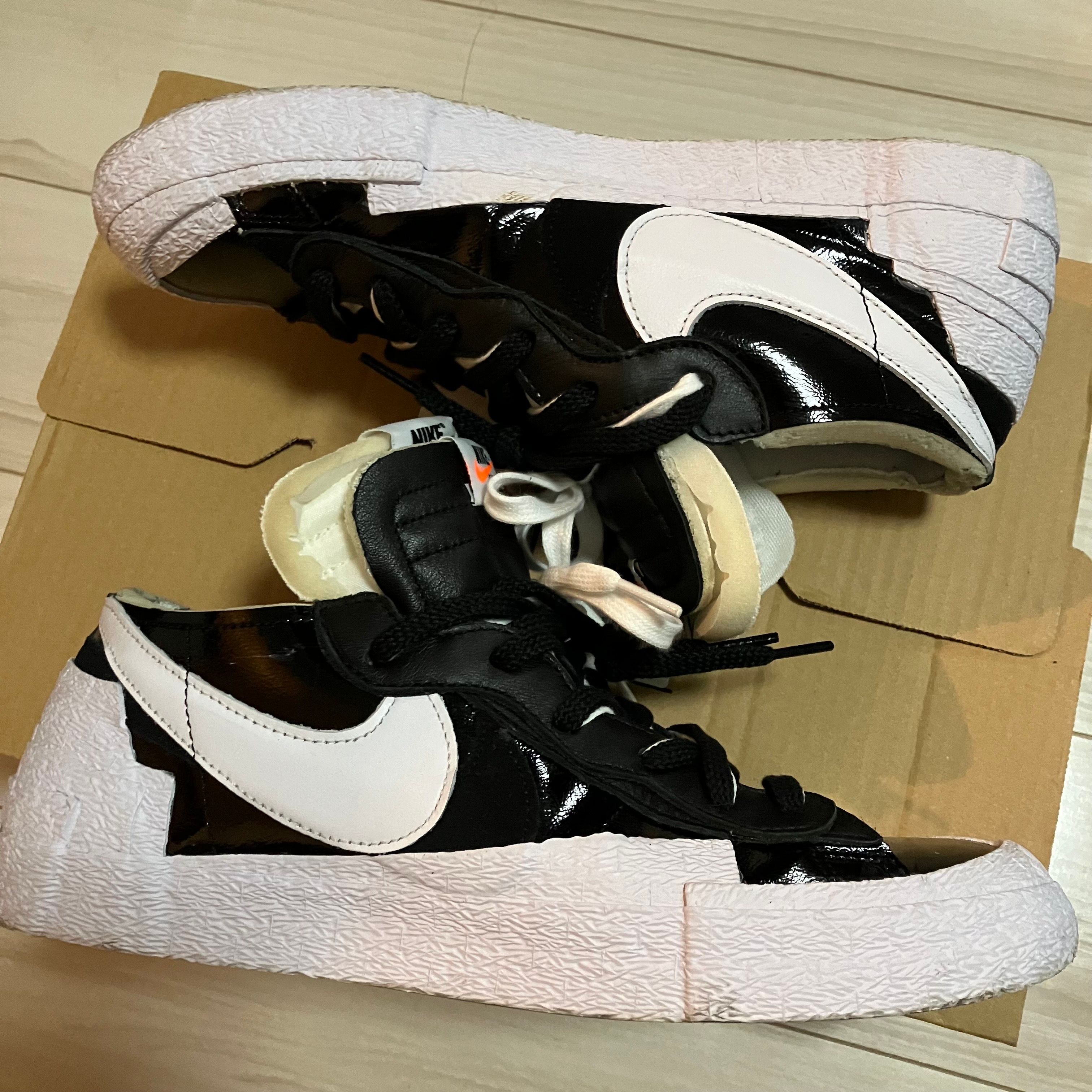 sacai × Nike Blazer Low "Black Patent Leather"