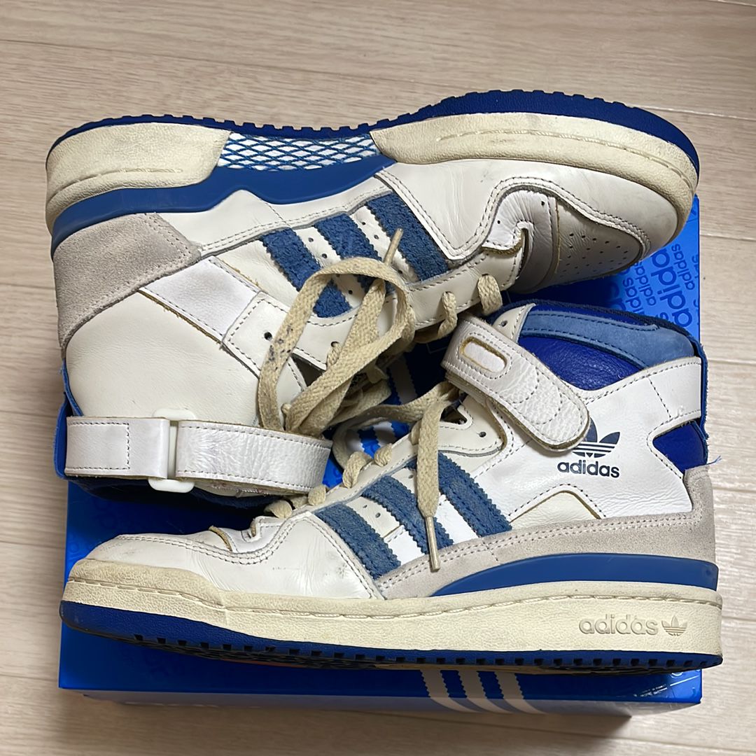 adidas Forum 84 High Blue Thread "Off White-Bright Blue/Footwear White"