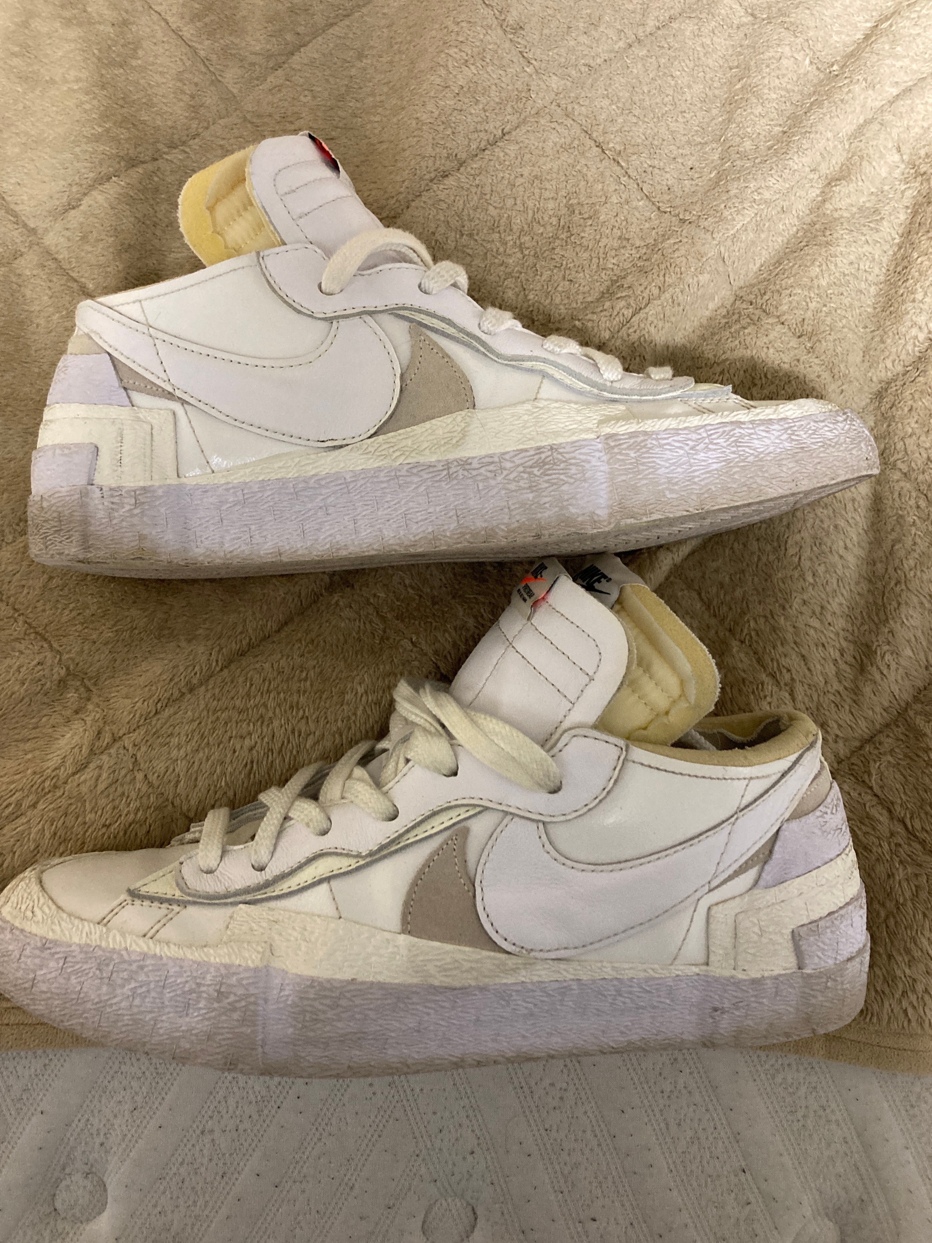 sacai × Nike Blazer Low "White Patent Leather"