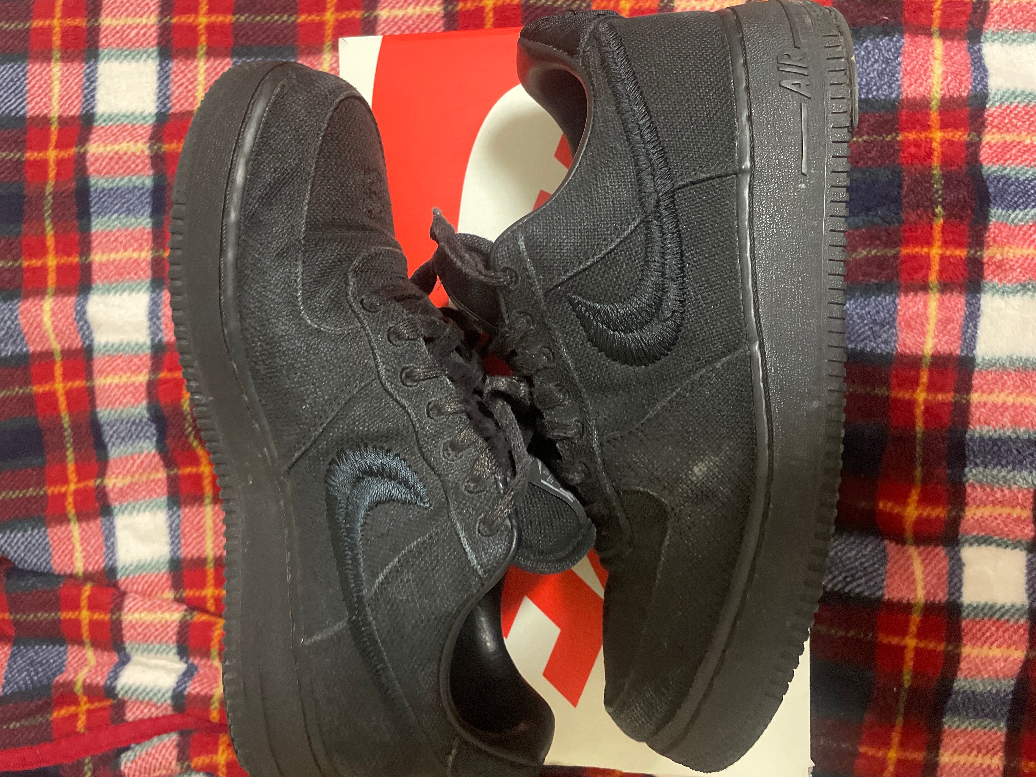 Stussy × Nike Air Force 1 Low "Triple Black"