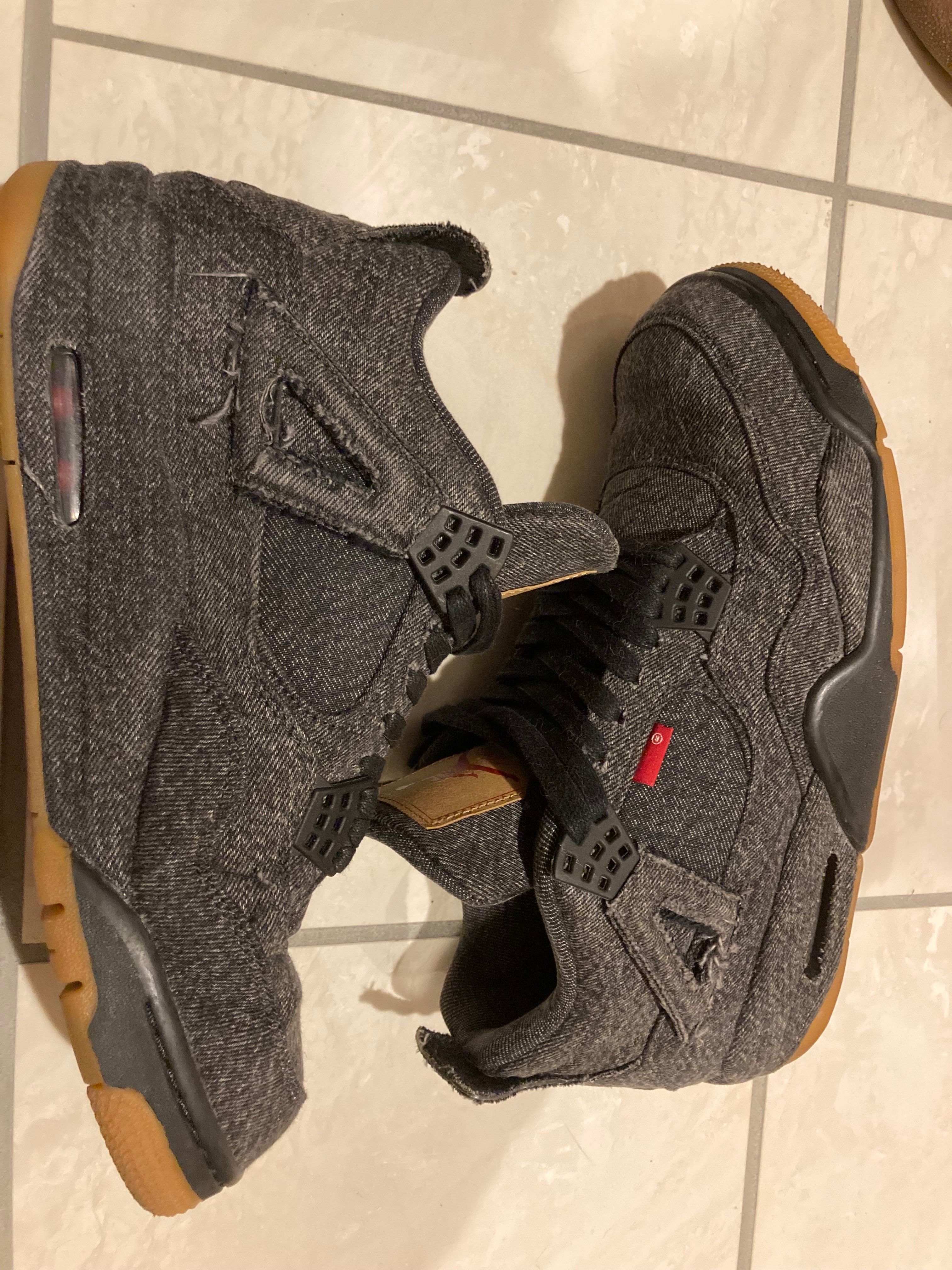 Nike × Levi's Air Jordan 4 "Black Denim" (Tag: ®)