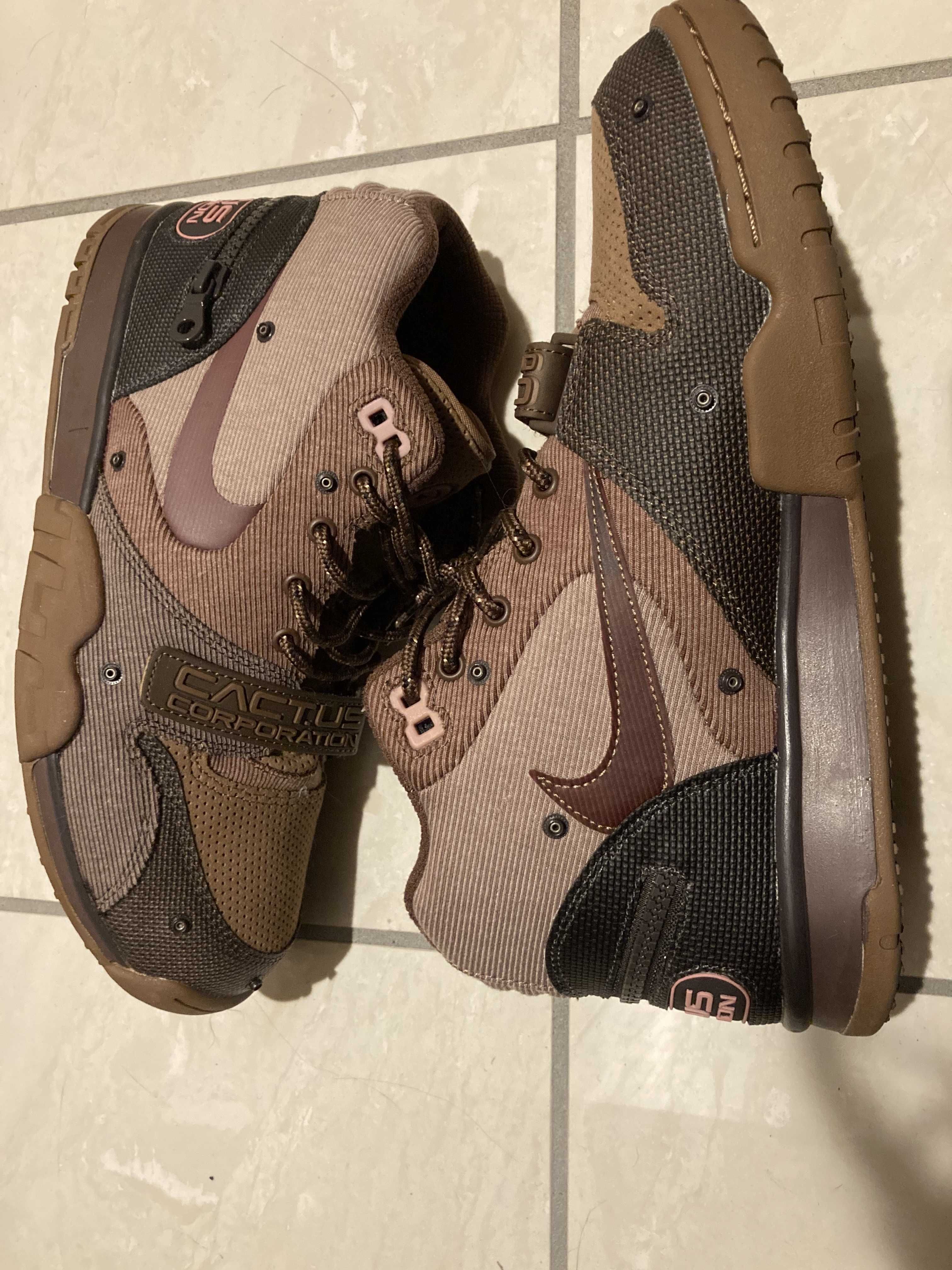 Travis Scott x Nike Air Trainer 1 SP "Archaeo Brown and Rust Pink"