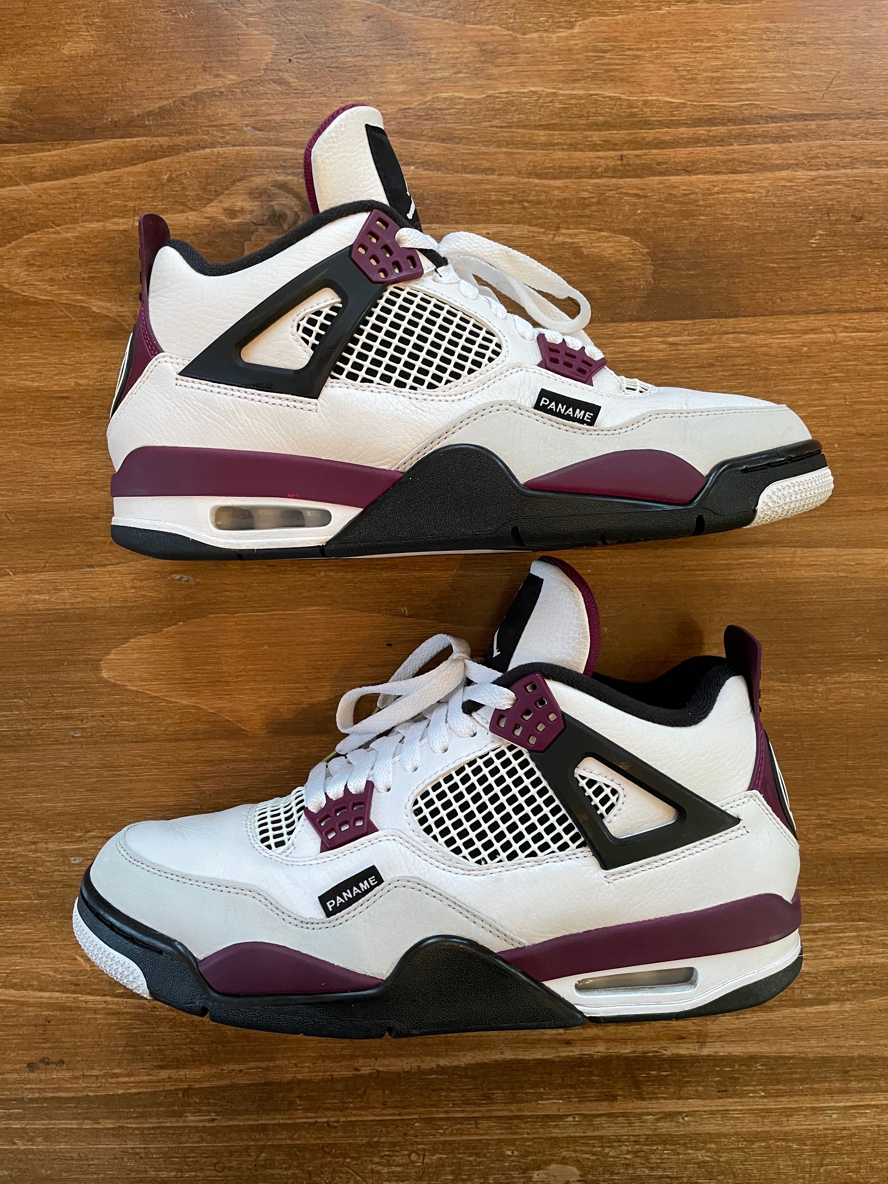 Paris Saint Germain ×Nike Air Jordan 4 Retro "White/Bordeaux/Neutral Gray"
