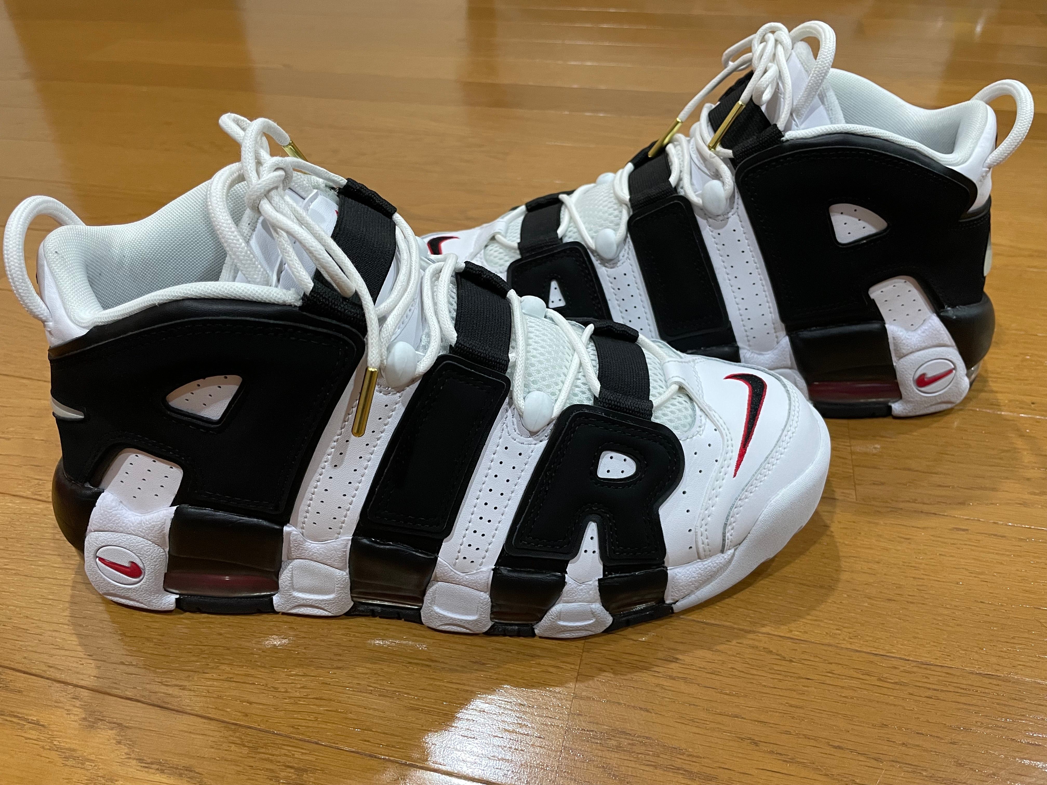 NIKE AIR MORE UPTEMPO "WHITE/BLACK/UNIVERSITY RED"(2020)