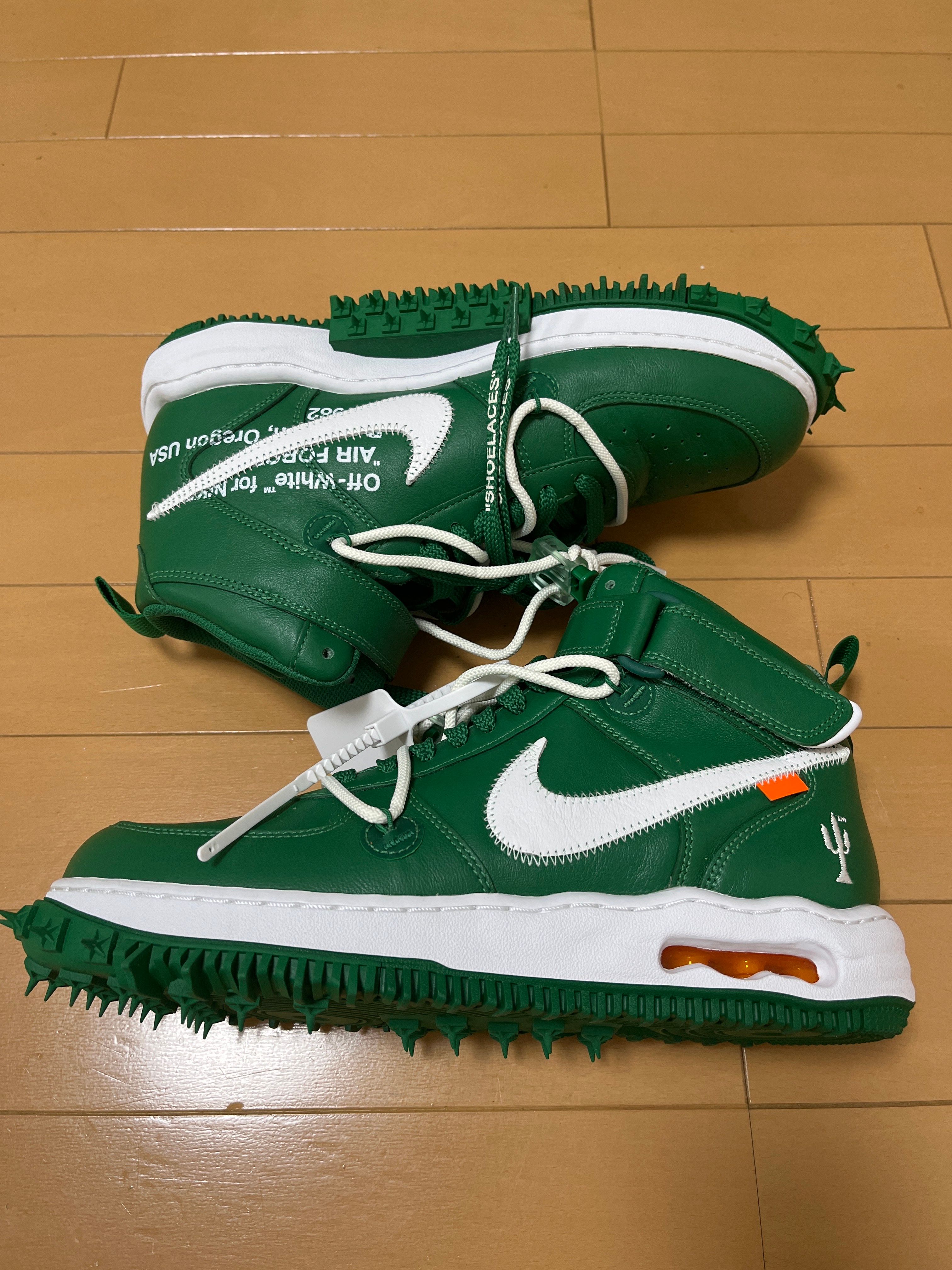 Off-White × Nike Air Force 1 Mid SP LTHR "Pine Green"