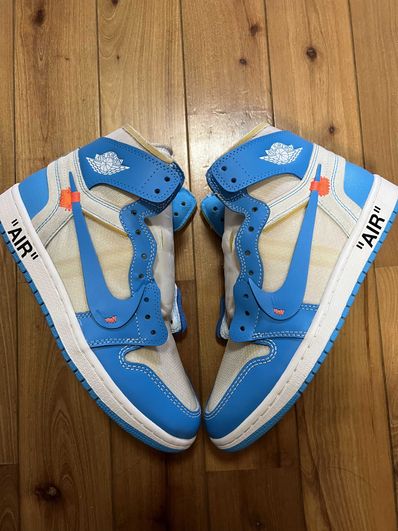 Off-White × Nike Air Jordan 1 High UNC "White/Dark Powder Blue"