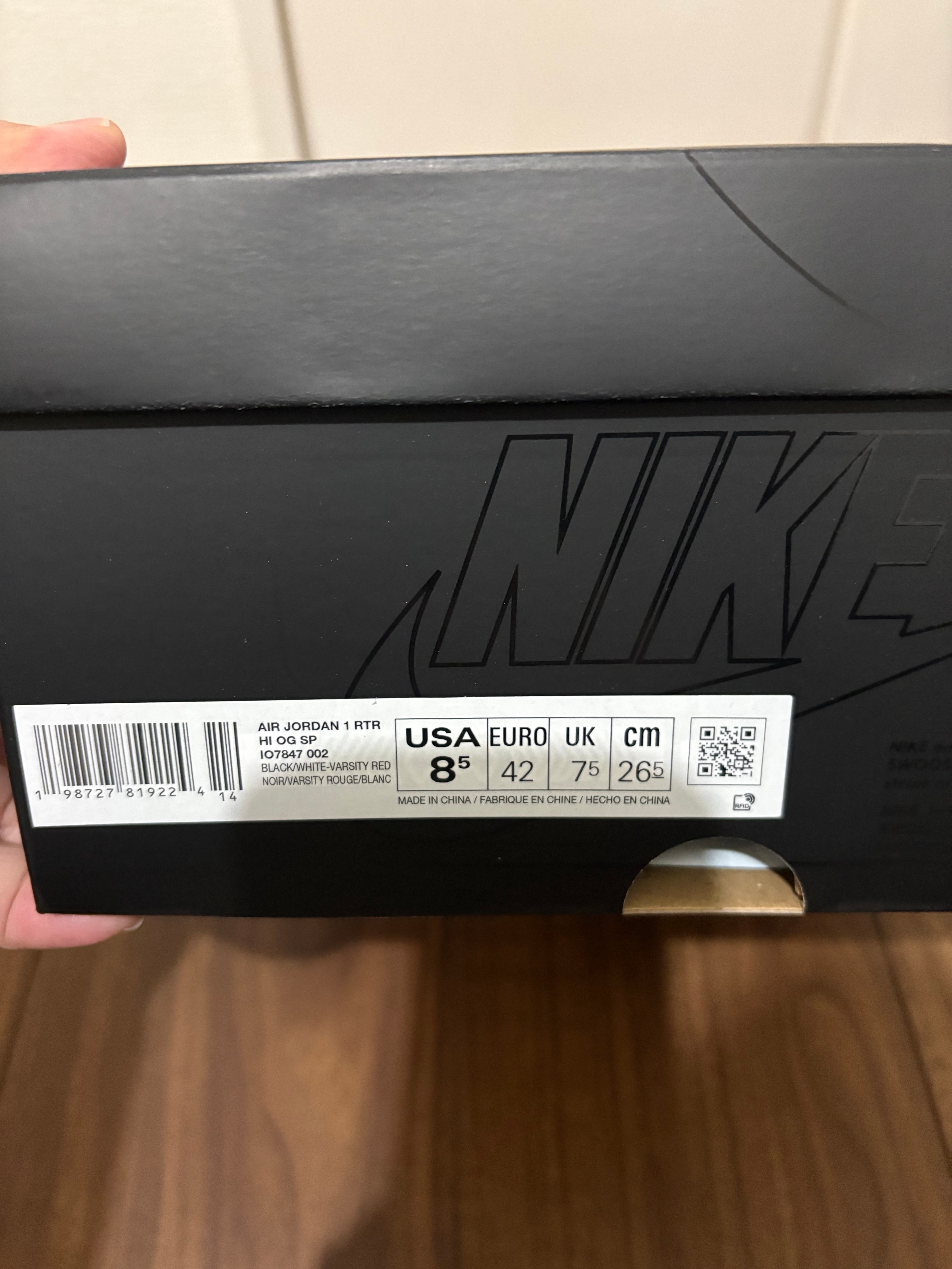 fragment design × UNION × Nike Air Jordan 1 High OG "Black/Varsity Red"