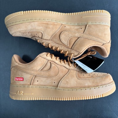 Supreme × Nike Air Force 1 Low "Flax/Wheat"